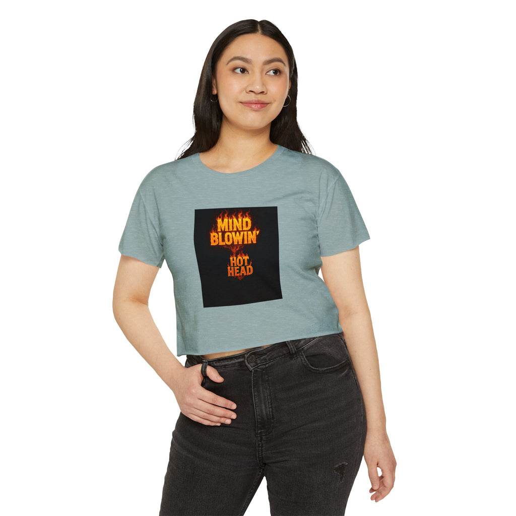 Mind Blown 'Hot Head' Crop Top — Women's Festival Graphic Tee