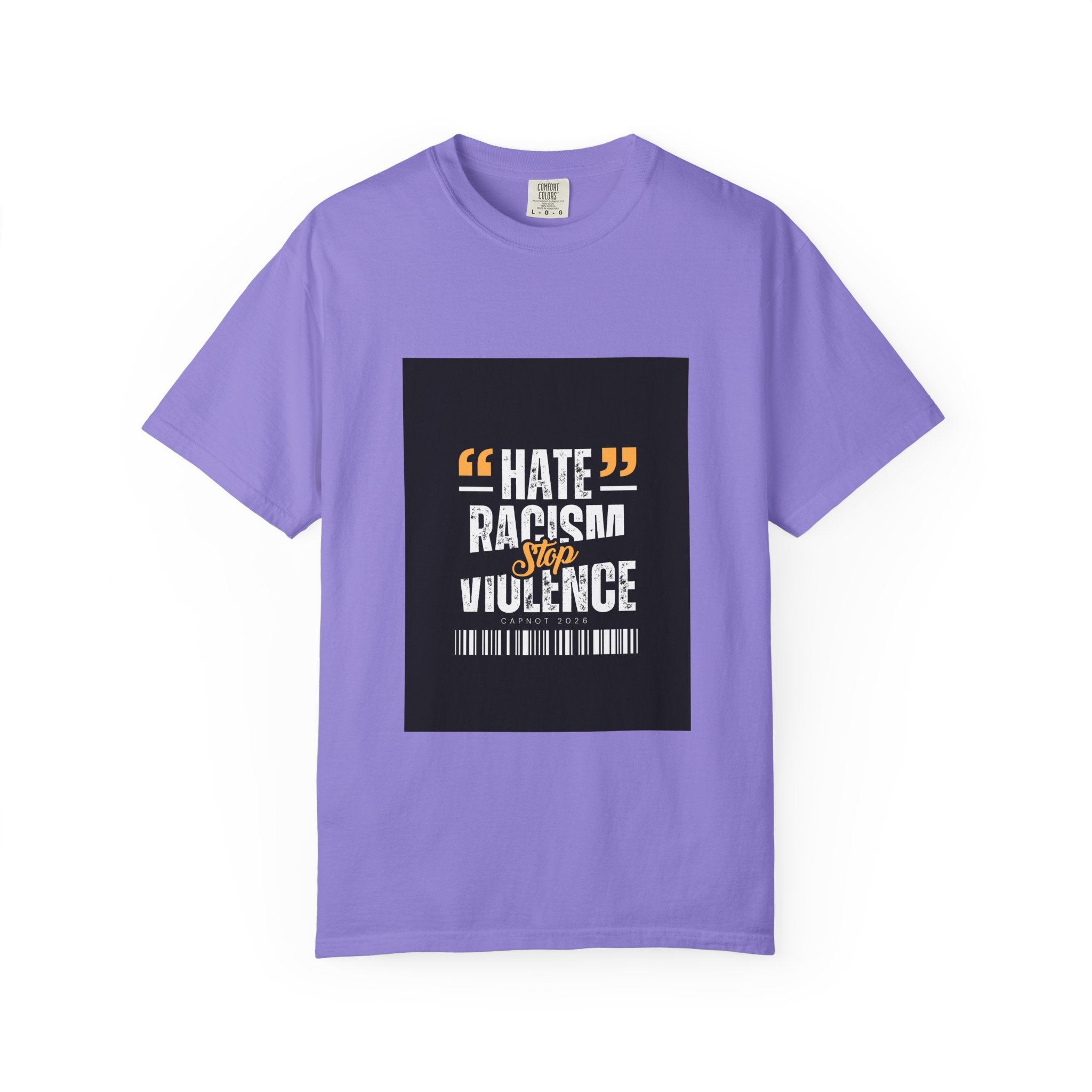 Anti-Racism T-Shirt — "Hate Racism Stop Violence" Graphic Tee