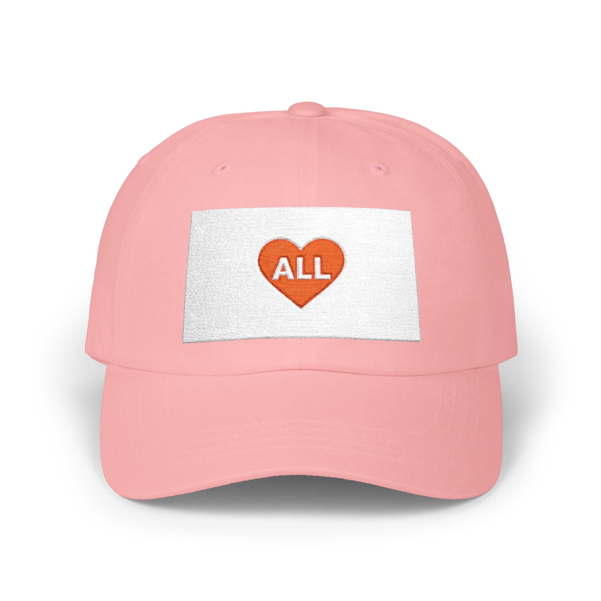 Dad Cap — Red Heart "ALL" Embroidered Baseball Hat