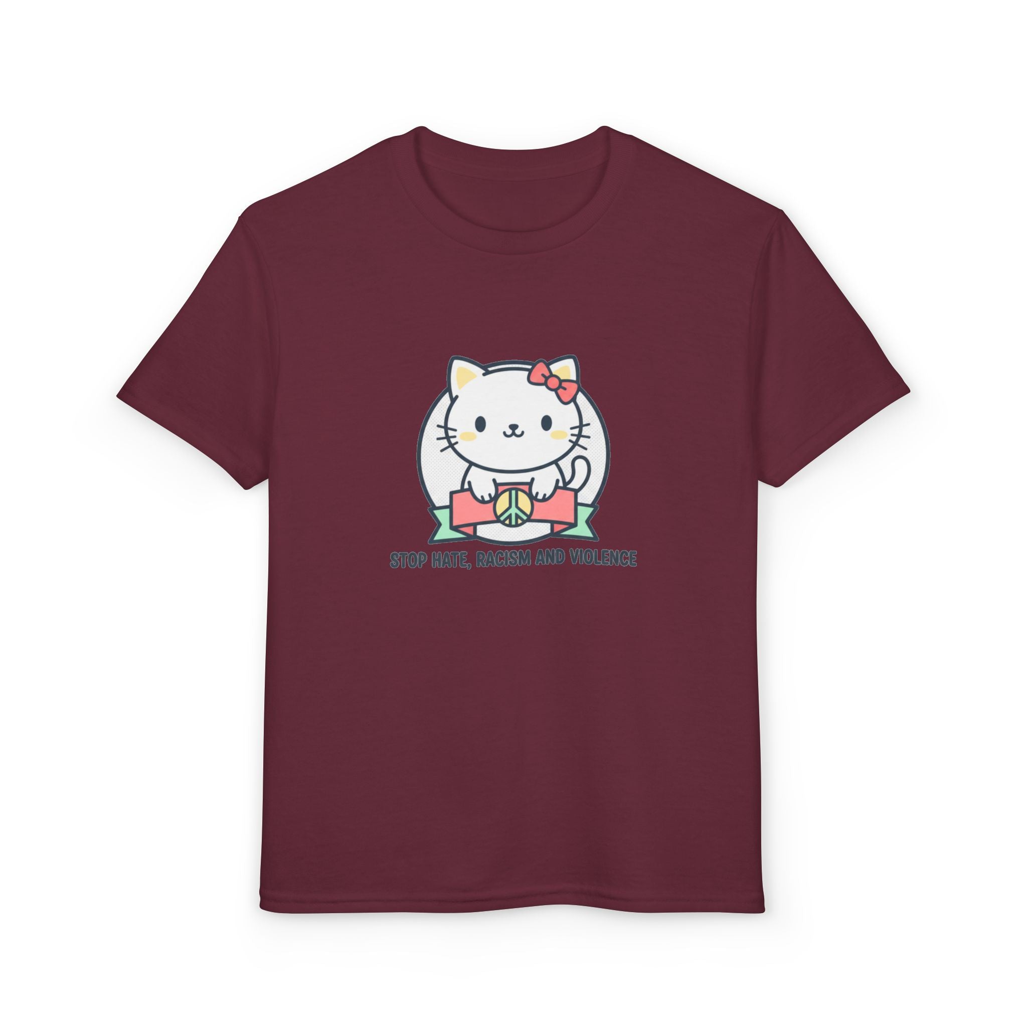Youth Cat Graphic T-Shirt — HELLO KITTY STOP HATE
