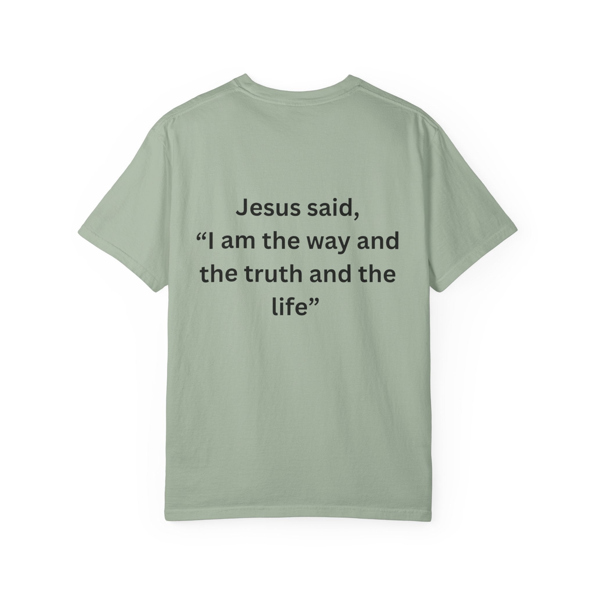 Christian Message T-Shirt — 'Racism Hate Violence' Anti-Hate Tee with John 14:6 Back Quote