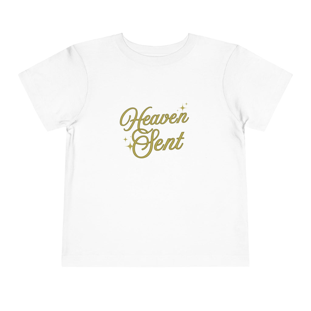 Heaven Sent Toddler Tee — Gold Script Baby Shirt