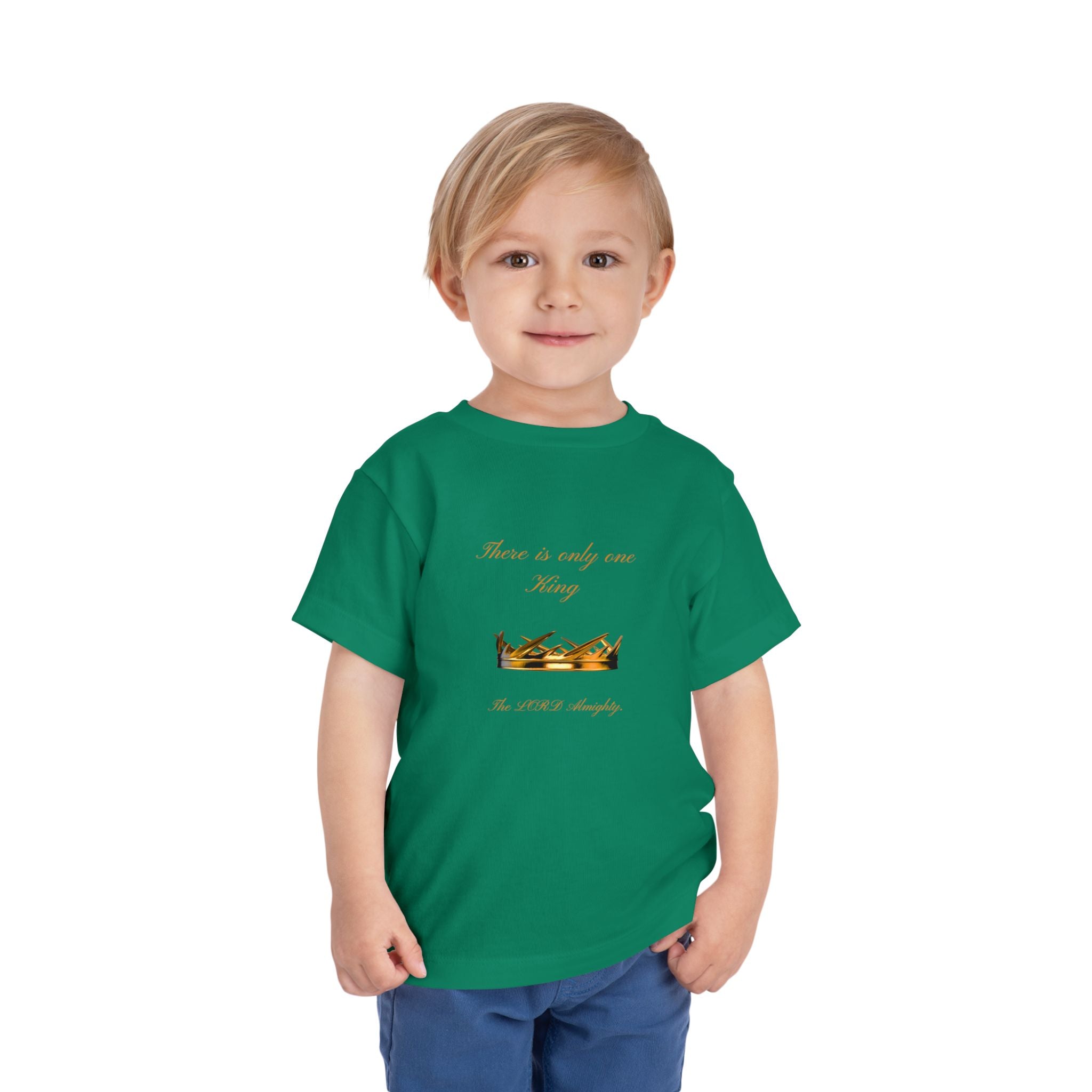 Toddler Tee - 'There is only one King' Crown Christian Baby Shirt