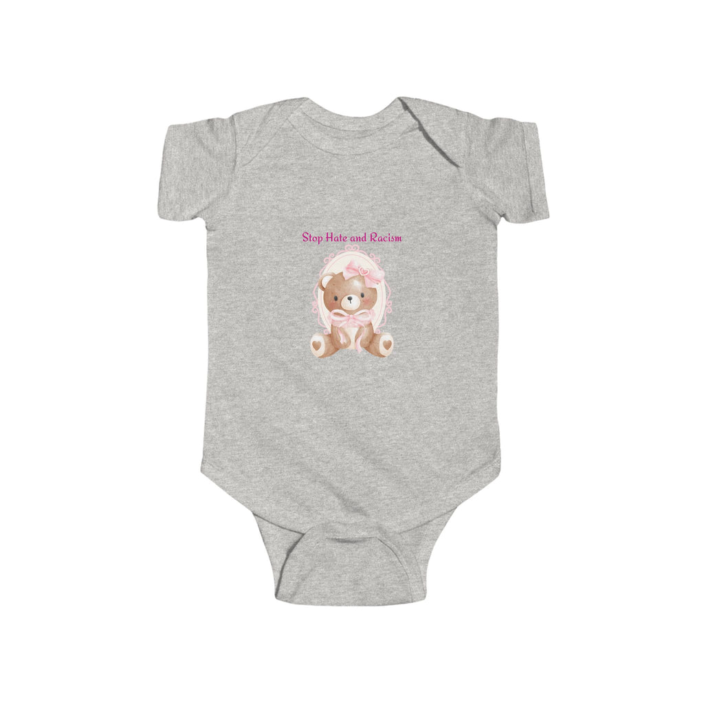 Baby Bodysuit - Cute Teddy Bear "Stay Cute and Sweet" Infant Onesie