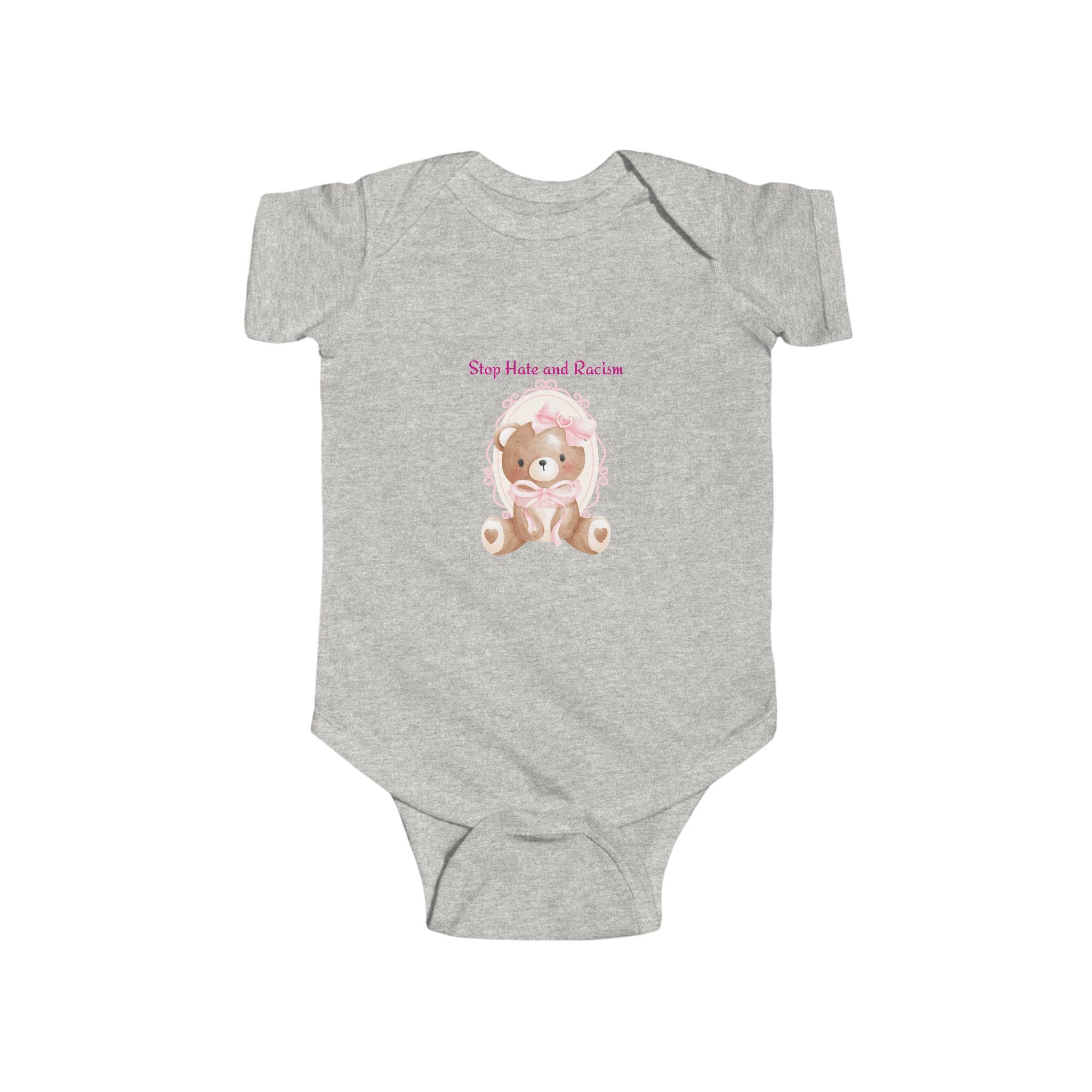 Baby Bodysuit - Cute Teddy Bear "Stay Cute and Sweet" Infant Onesie