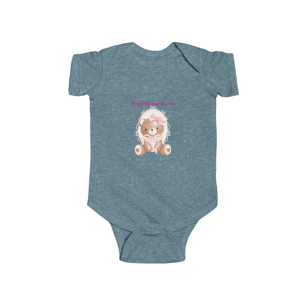 Baby Bodysuit - Cute Teddy Bear "Stay Cute and Sweet" Infant Onesie