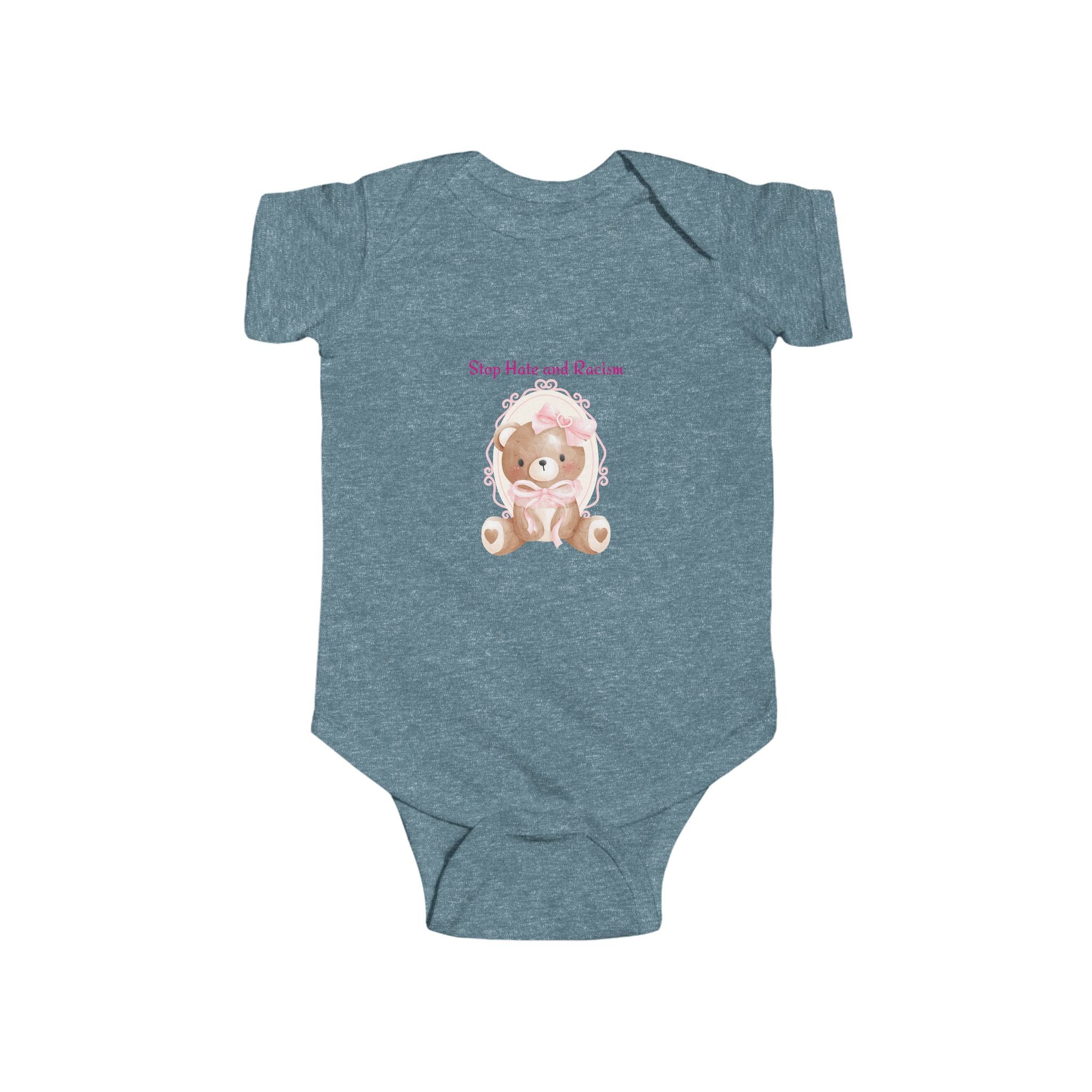 Baby Bodysuit - Cute Teddy Bear "Stay Cute and Sweet" Infant Onesie