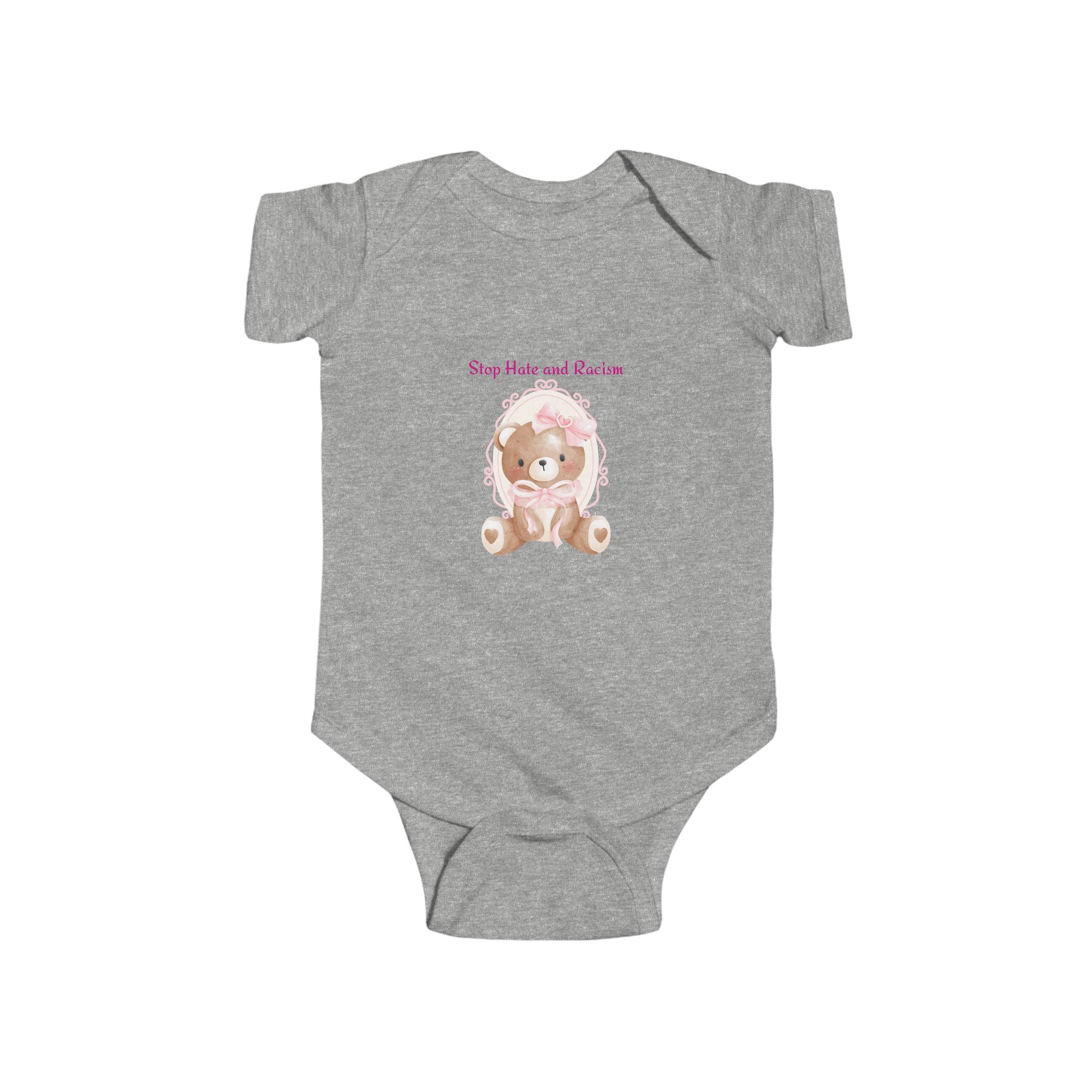 Baby Bodysuit - Cute Teddy Bear "Stay Cute and Sweet" Infant Onesie