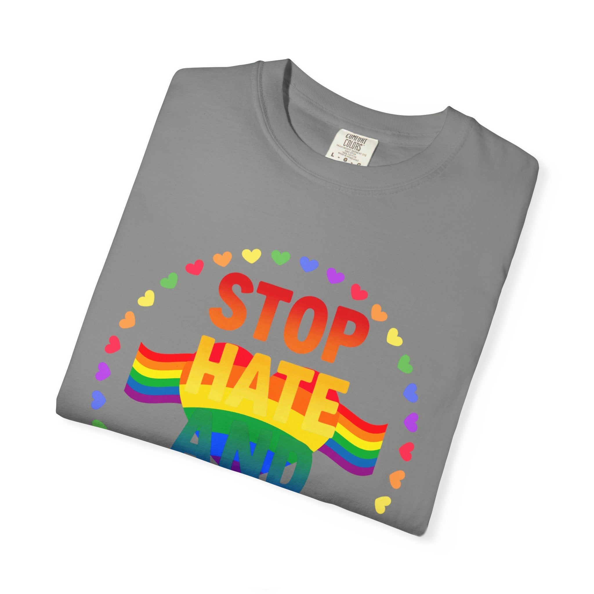 Stop Hate and Racism Rainbow T-Shirt