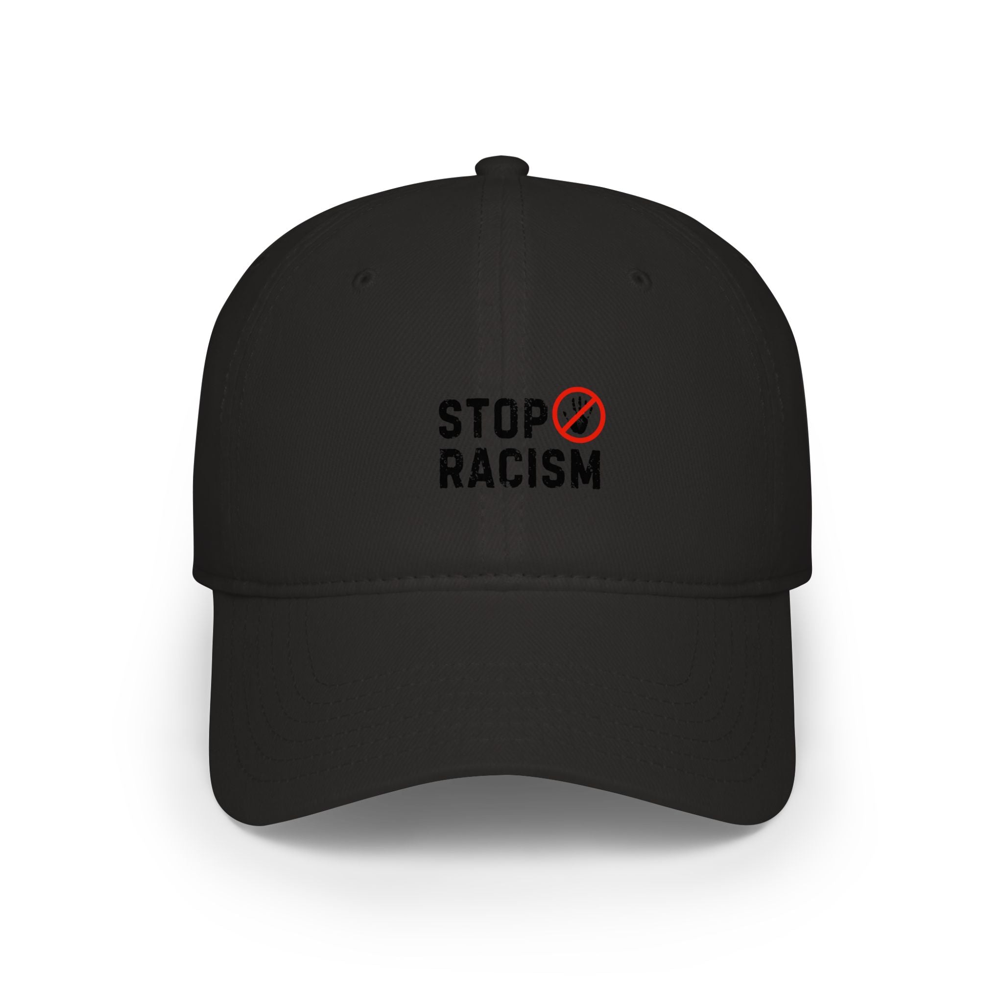 Stop Racism Baseball Cap – Red Low Profile Anti-Racism Hat