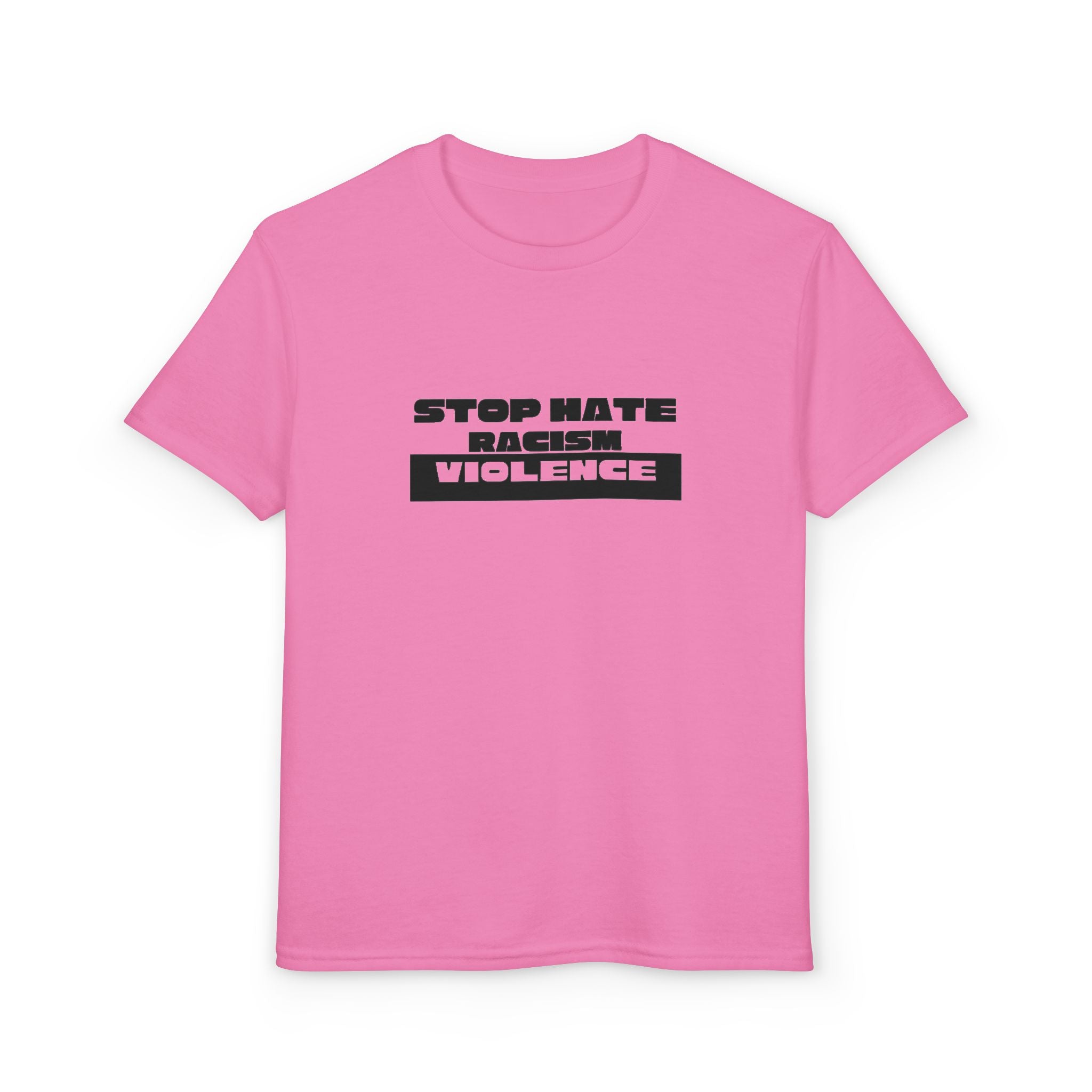 Youth T-Shirt — "Stop Hate, Stop Violence" Graphic Tee