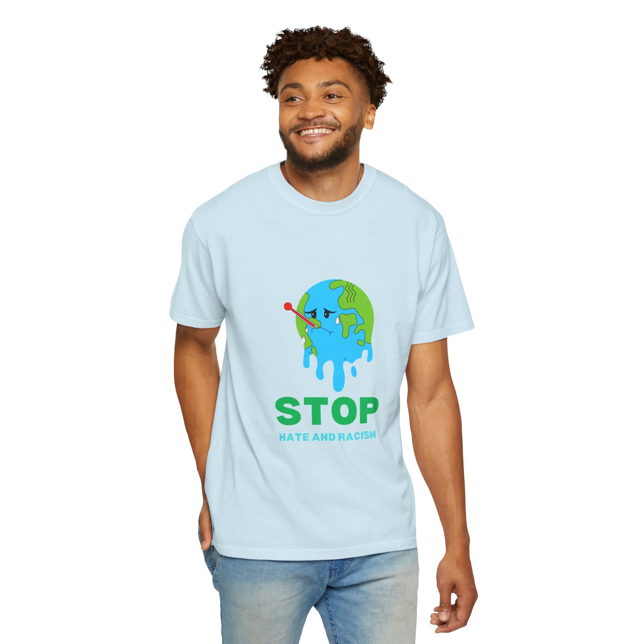 Stop Hate and Racism T-Shirt — Anti-Racism Earth Graphic Tee
