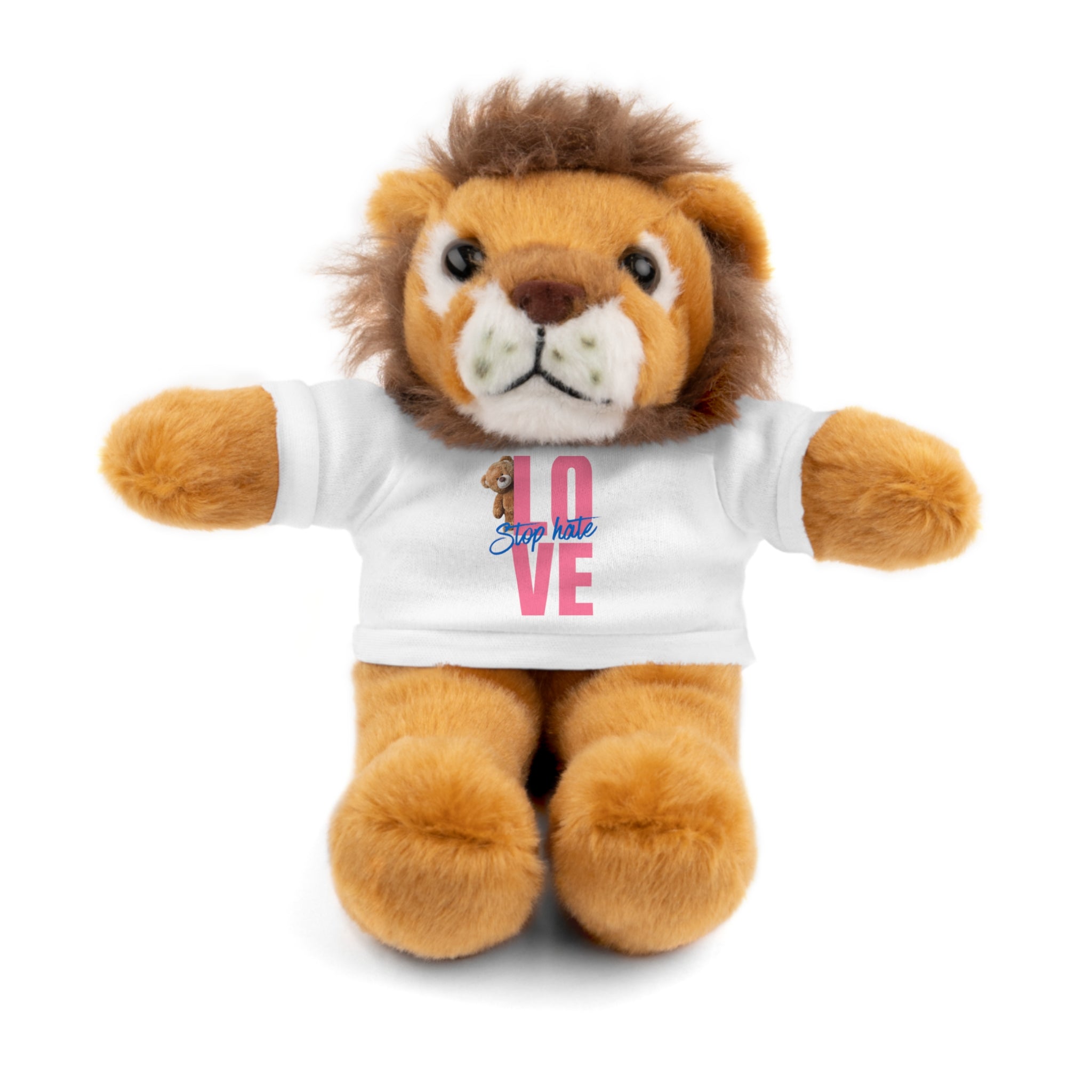 Love Teddy Bear with 'Love' Tee – Cute Plush Gift for Valentine’s Day
