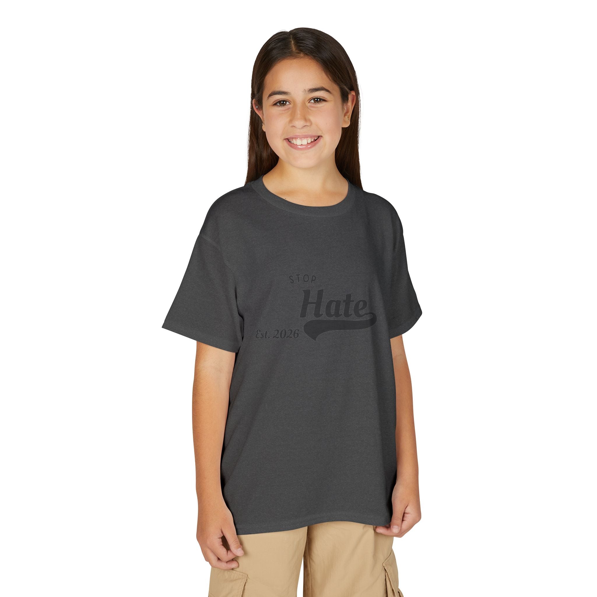 Youth T-Shirt — "Stop Hate Est. 2020" Graphic Tee