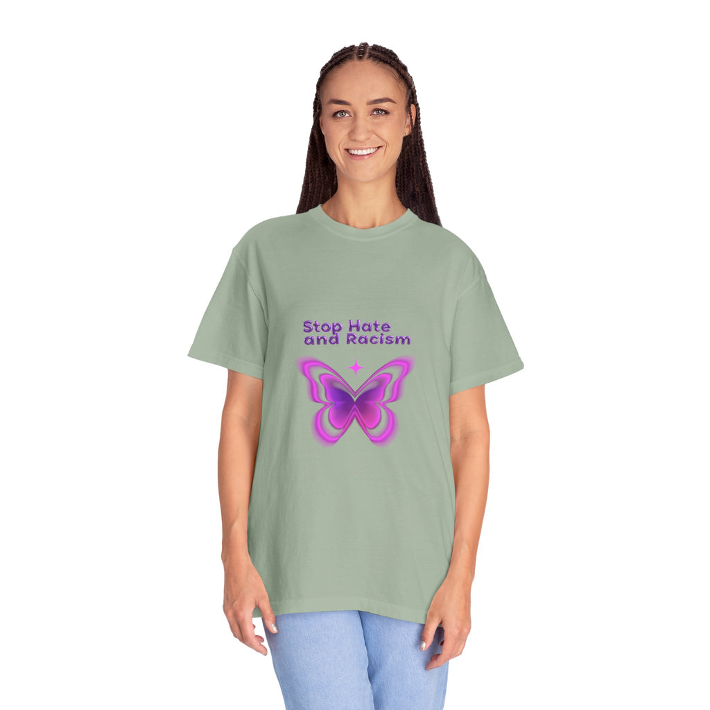 Stop Hate and Racism Butterfly T-Shirt