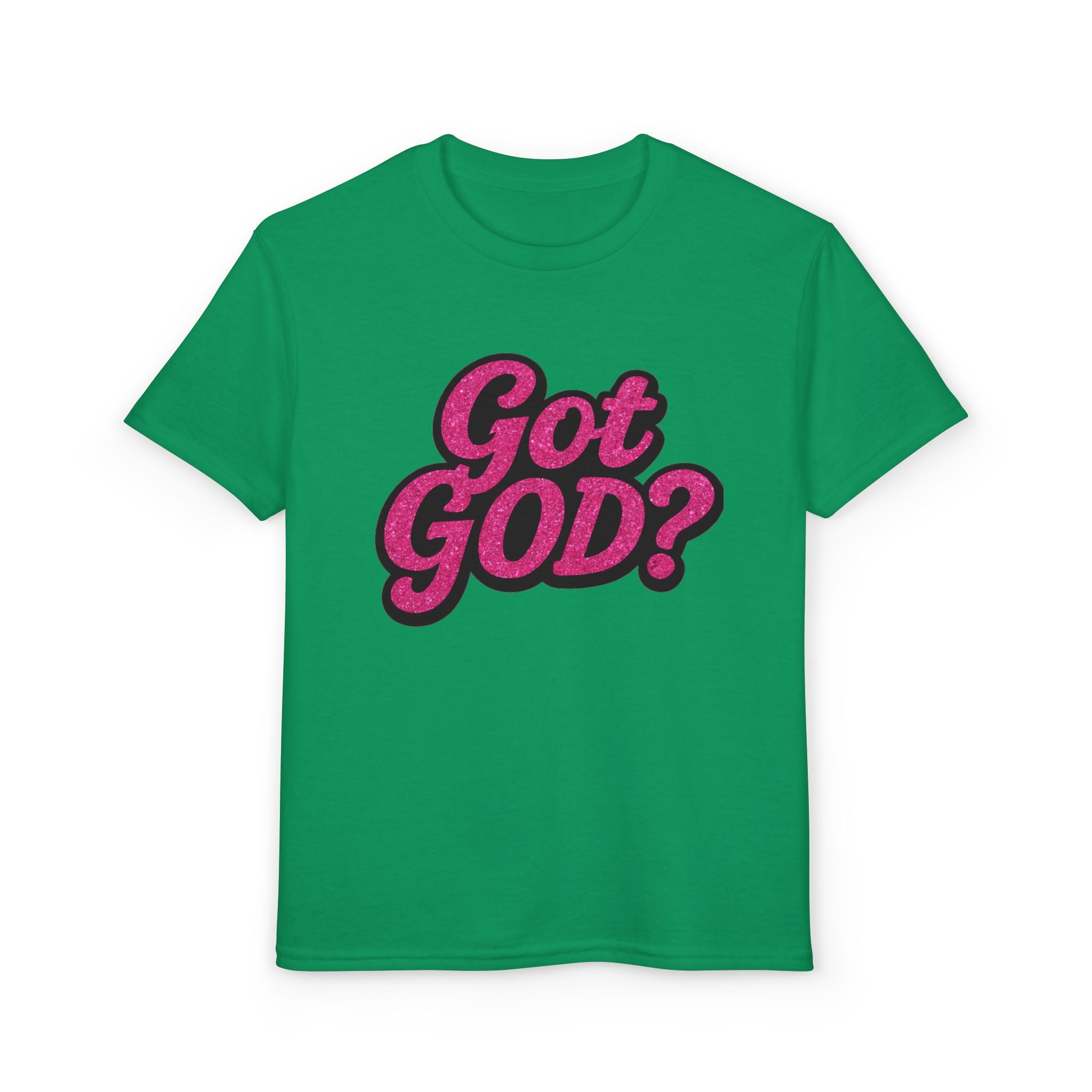 Youth T-Shirt — "Got GOD?" Pink Retro Faith Graphic