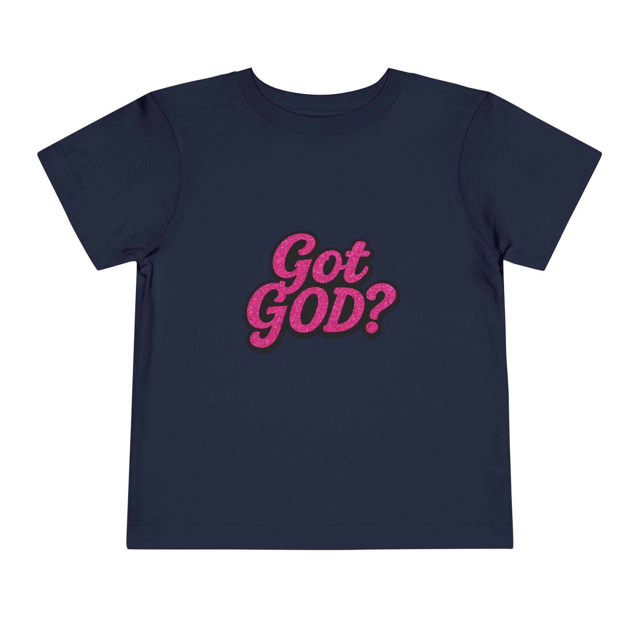 Toddler Tee - "Got GOD?" Pink Retro Christian Graphic Shirt