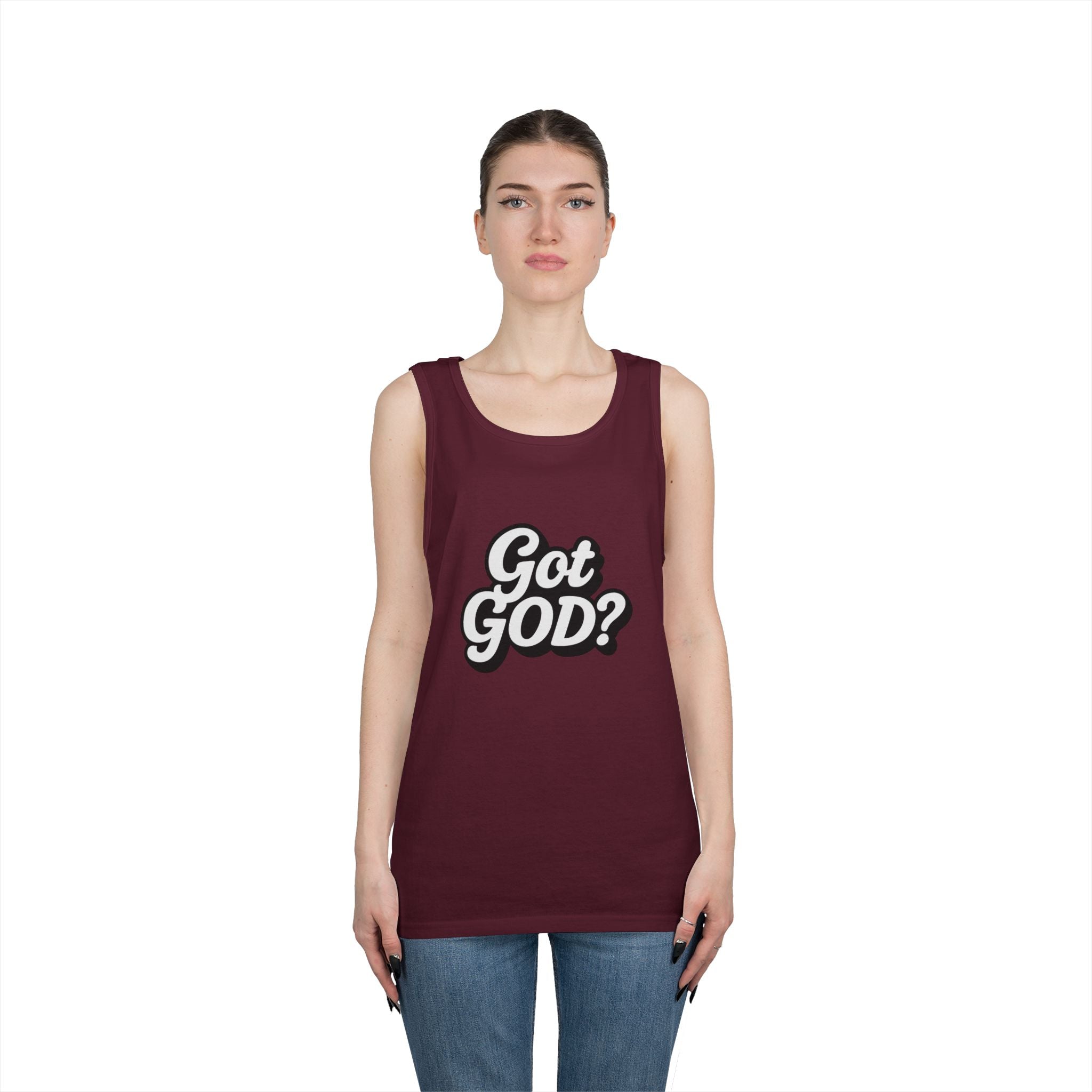Got God? Tank Top — Retro Script Faith Graphic Tank