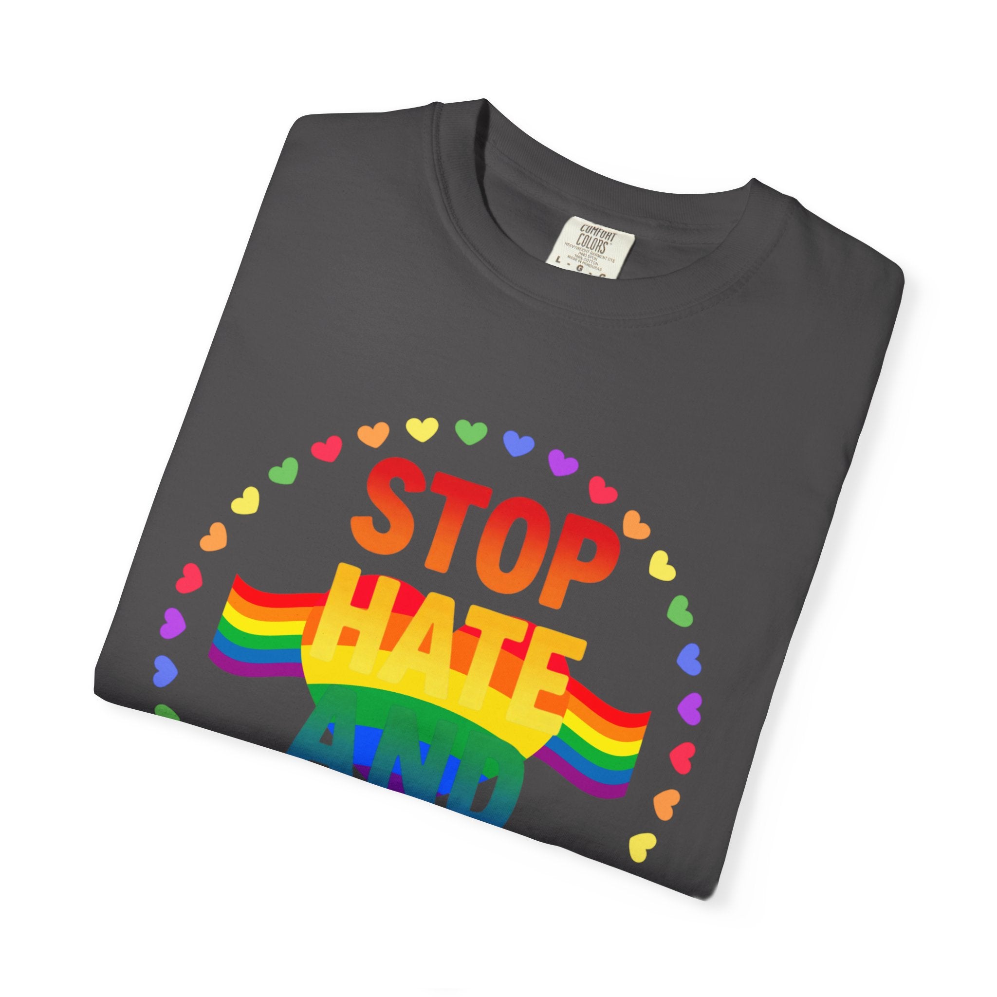 Stop Hate and Racism Rainbow T-Shirt