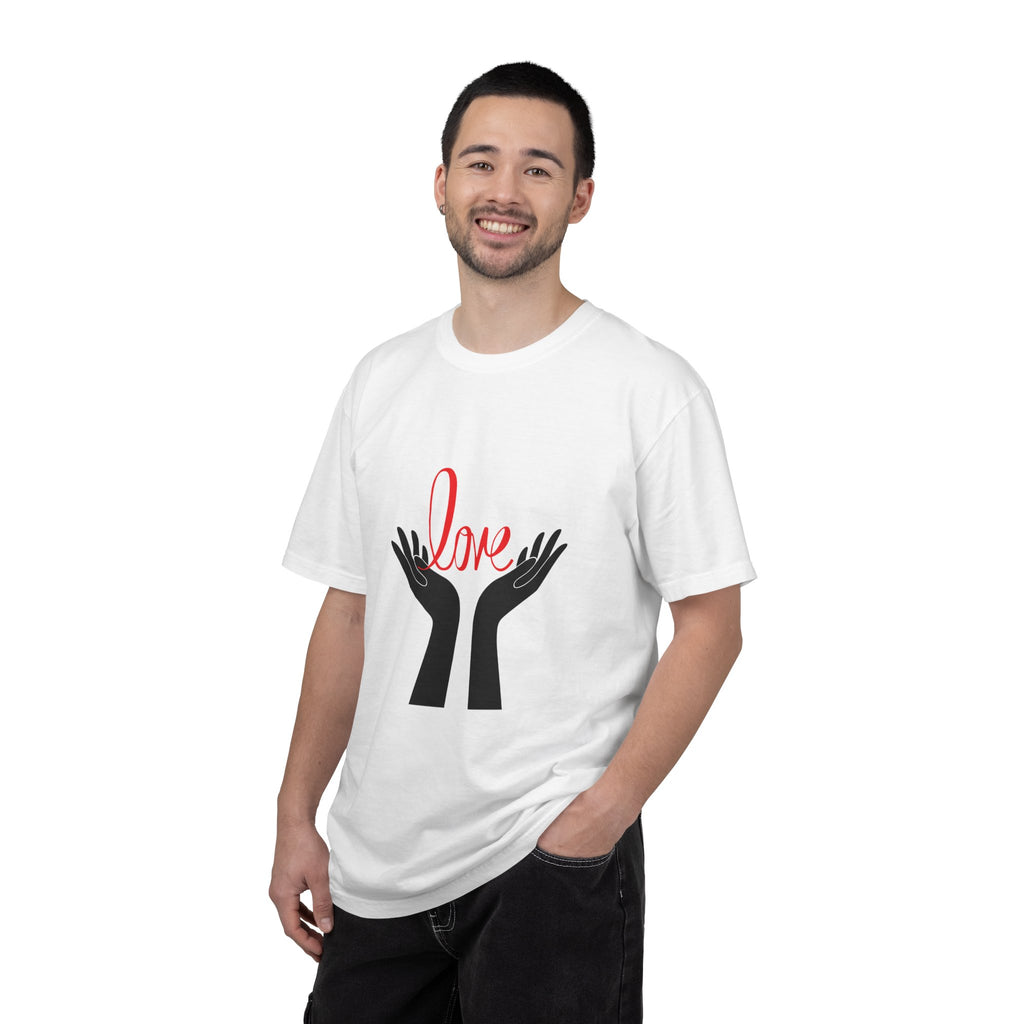 Love Hands T-Shirt — Minimalist Heart Hands Graphic Tee