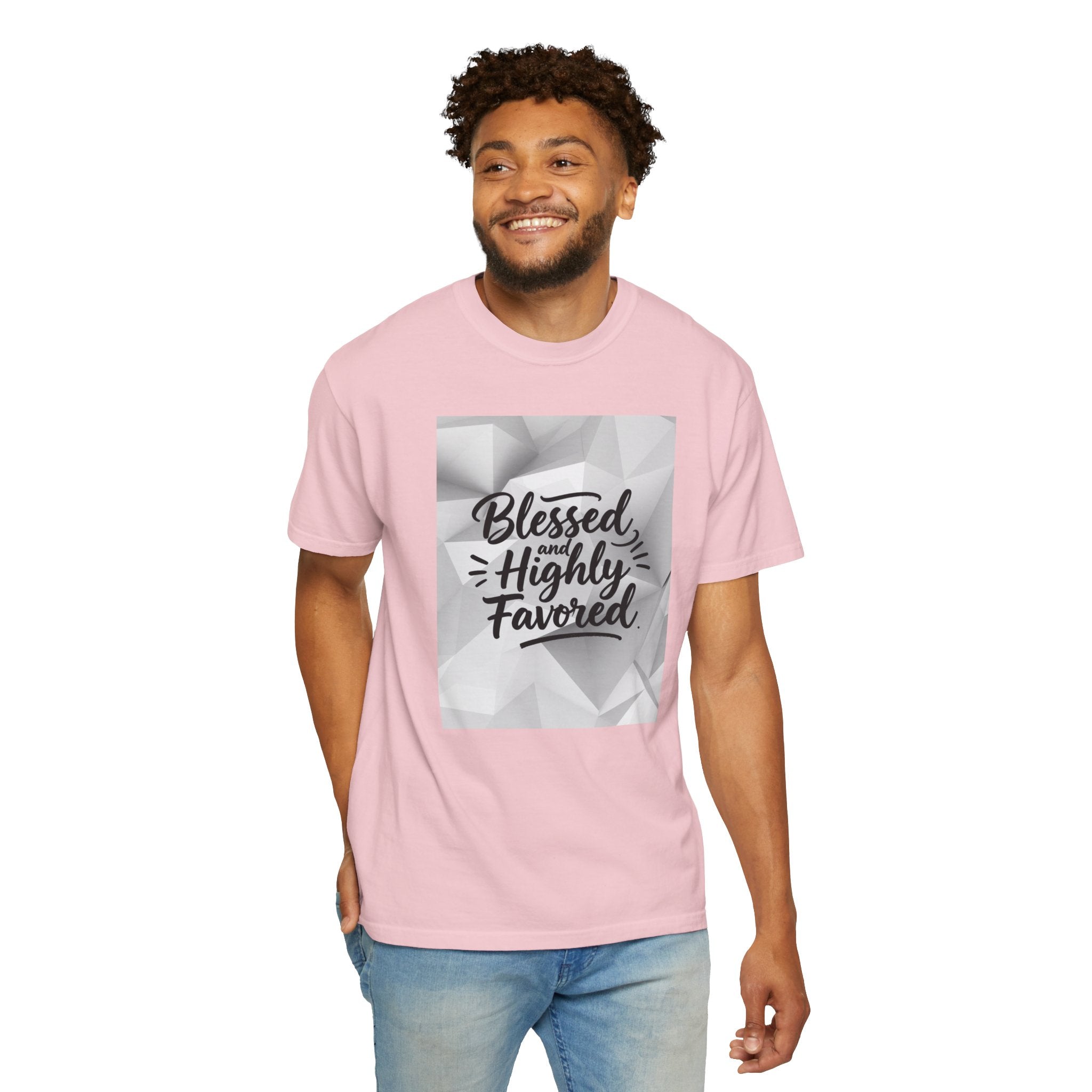 Blessed and Highly Favored T-Shirt — Faith Inspirational Graphic Tee