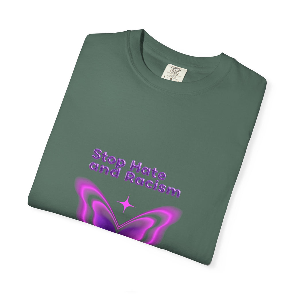 Stop Hate and Racism Butterfly T-Shirt