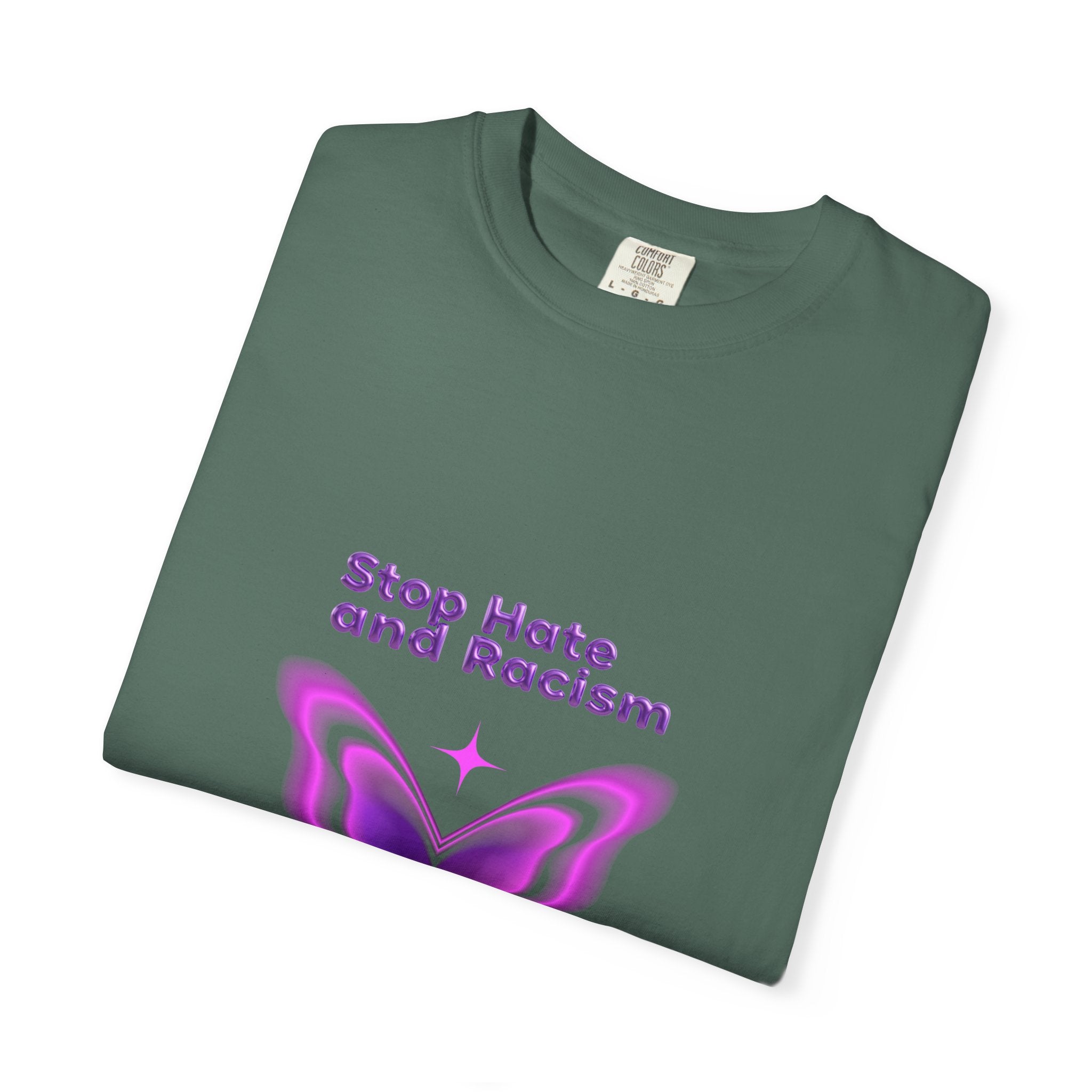 Stop Hate and Racism Butterfly T-Shirt
