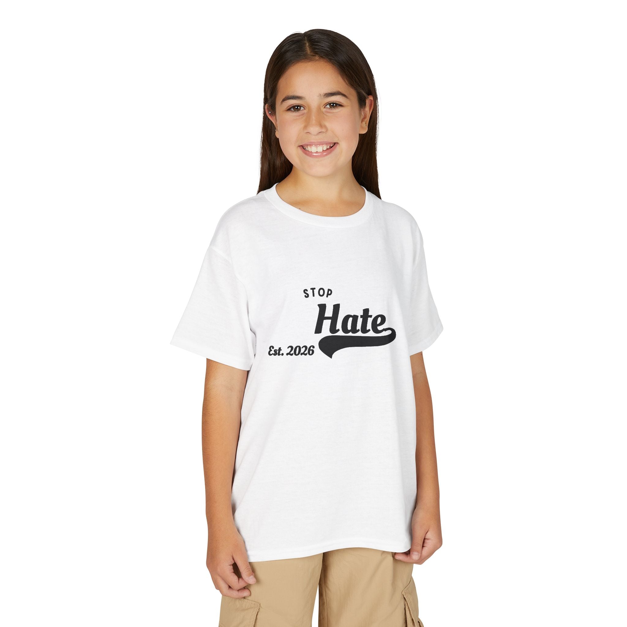 Youth T-Shirt — "Stop Hate Est. 2020" Graphic Tee