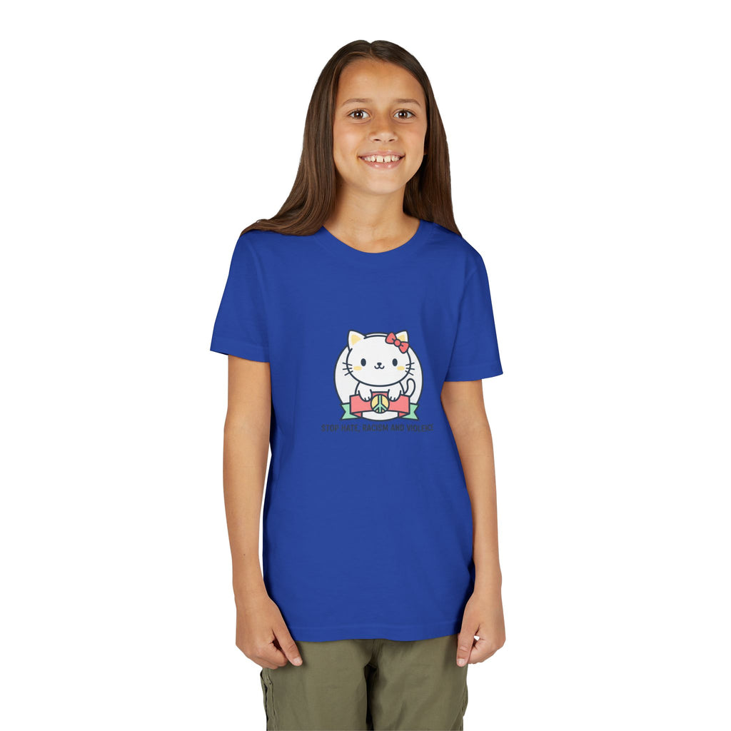Youth Tee — HELLO KITTY STOP HATE RACISM VIOLENCE