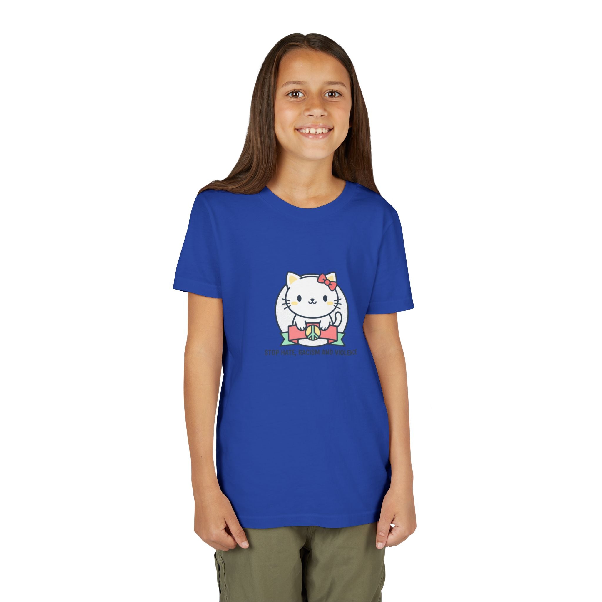 Youth Tee — HELLO KITTY STOP HATE RACISM VIOLENCE