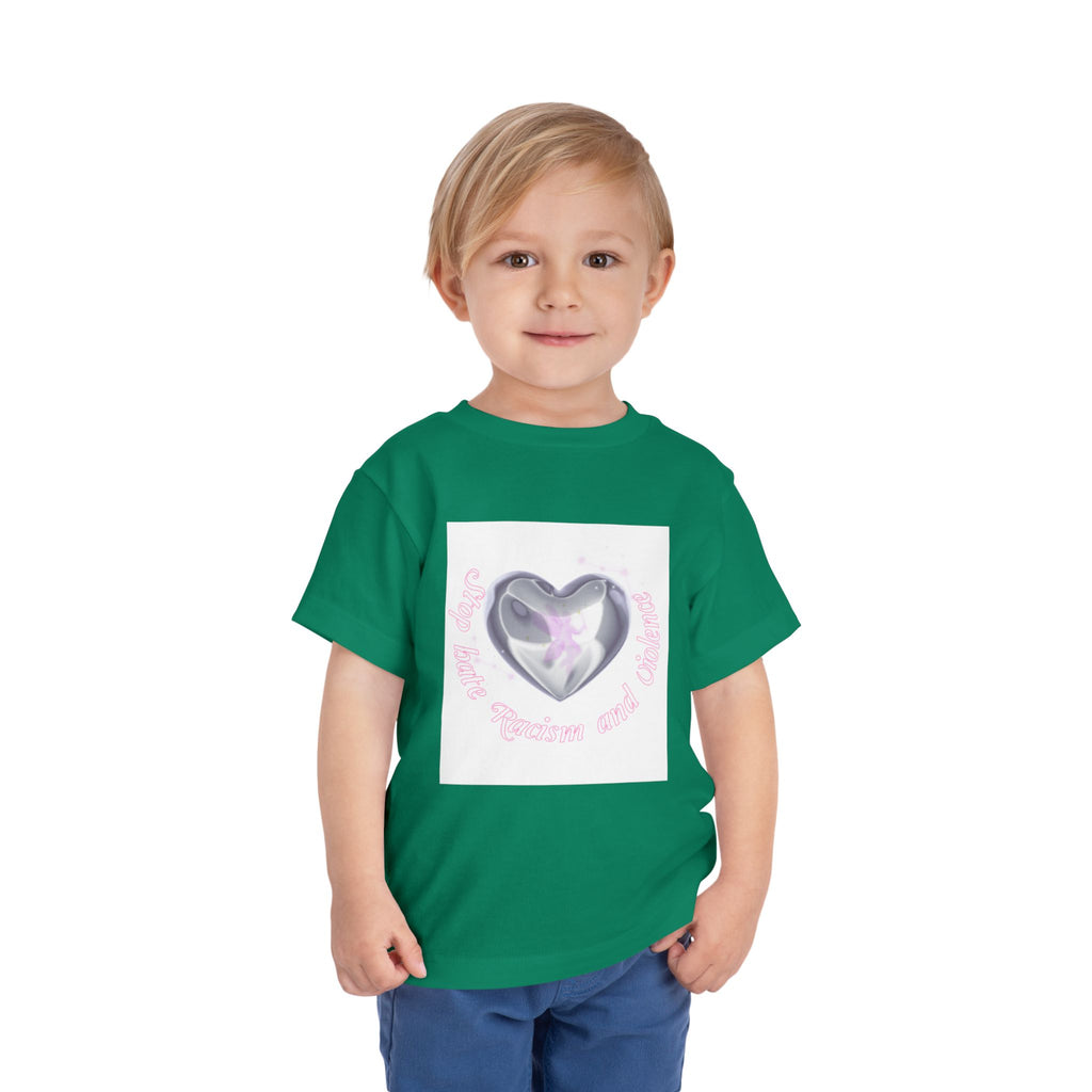 Toddler Tee — Cute Heart Unicorn "So Little, So Fierce and Magical"