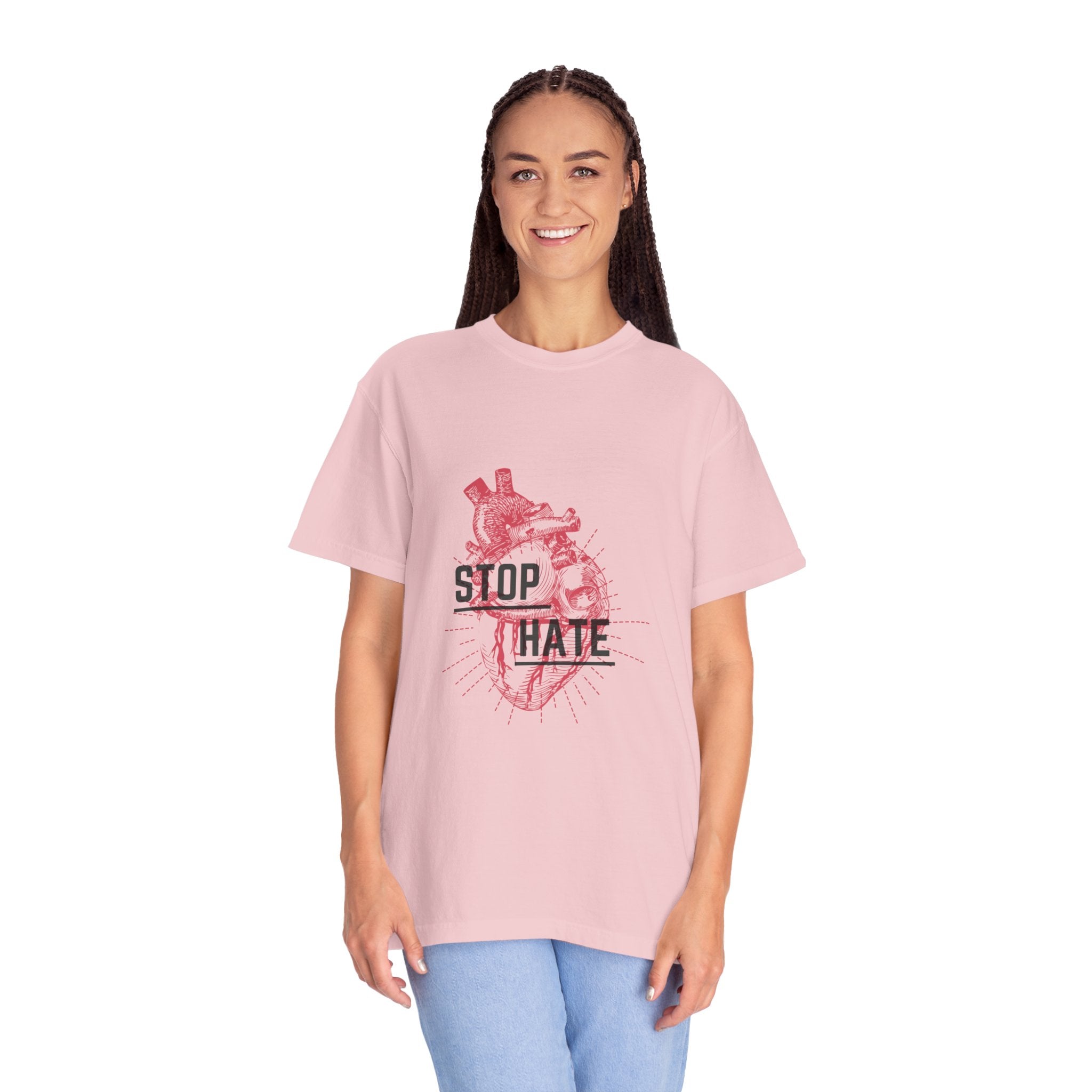 Stop Hate Heart T-Shirt — Anti-Hate Graphic Tee