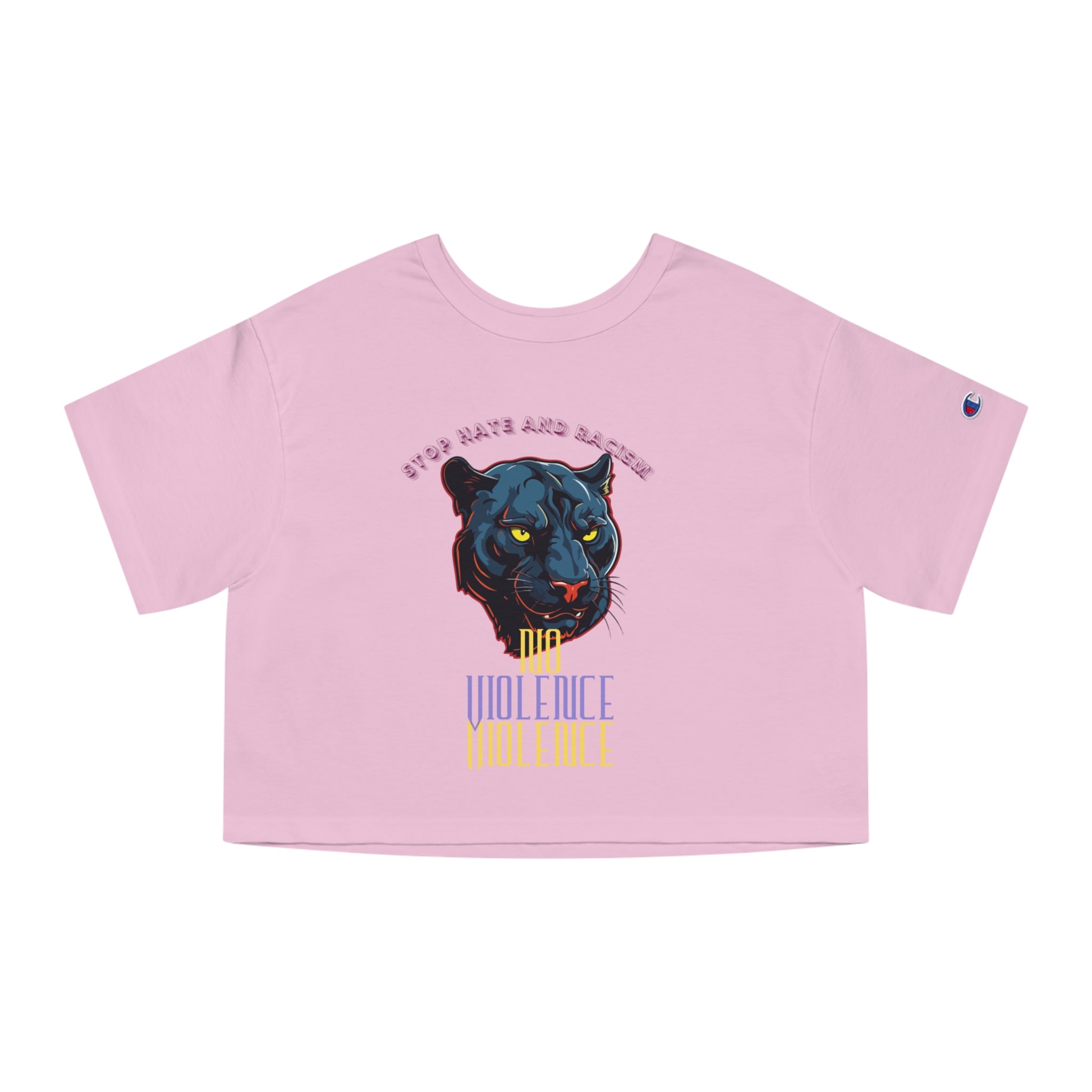 No Violence Panther Cropped T-Shirt