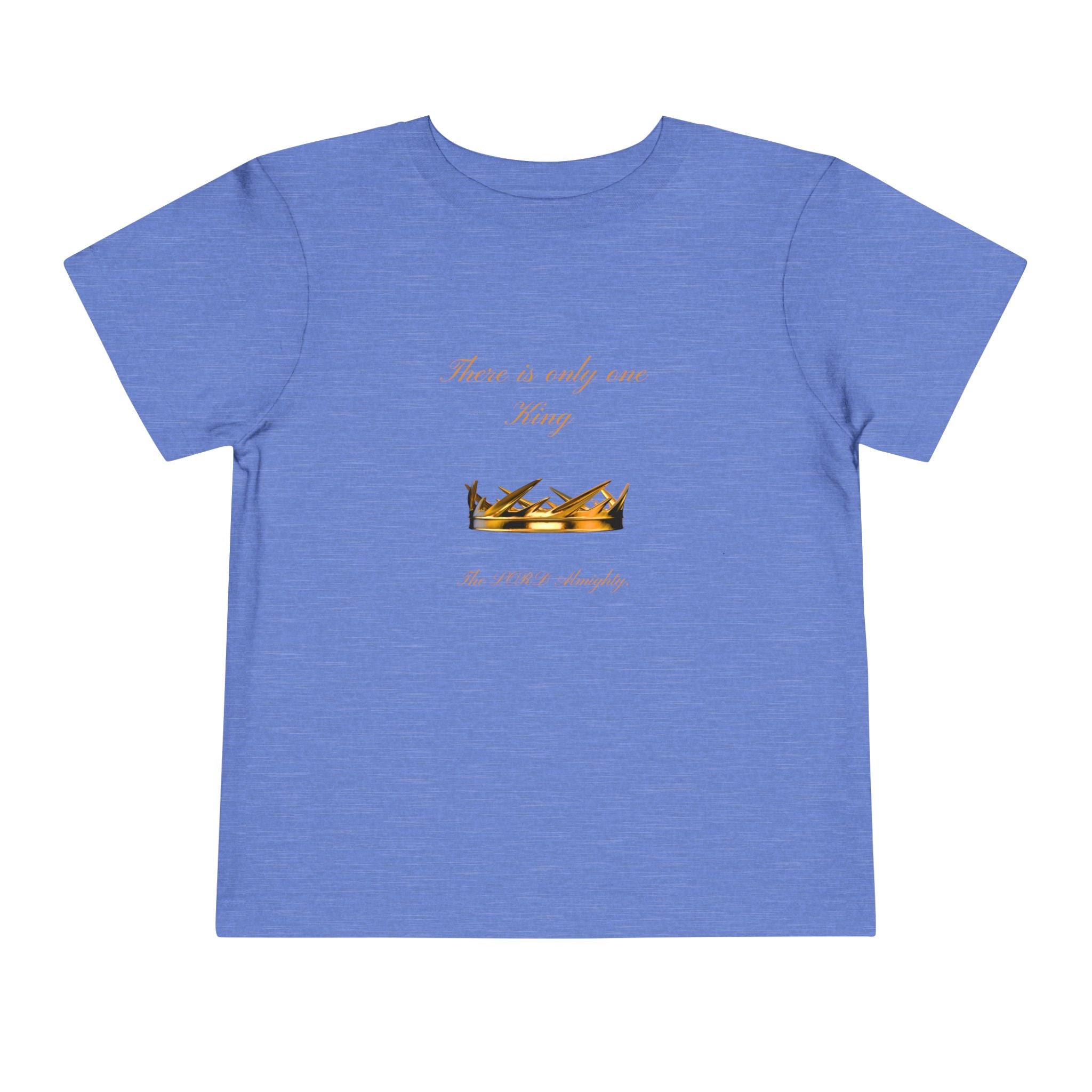Toddler Tee - 'There is only one King' Crown Christian Baby Shirt