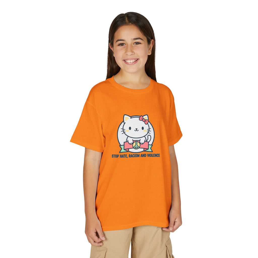 Youth Cat Graphic T-Shirt — HELLO KITTY STOP HATE