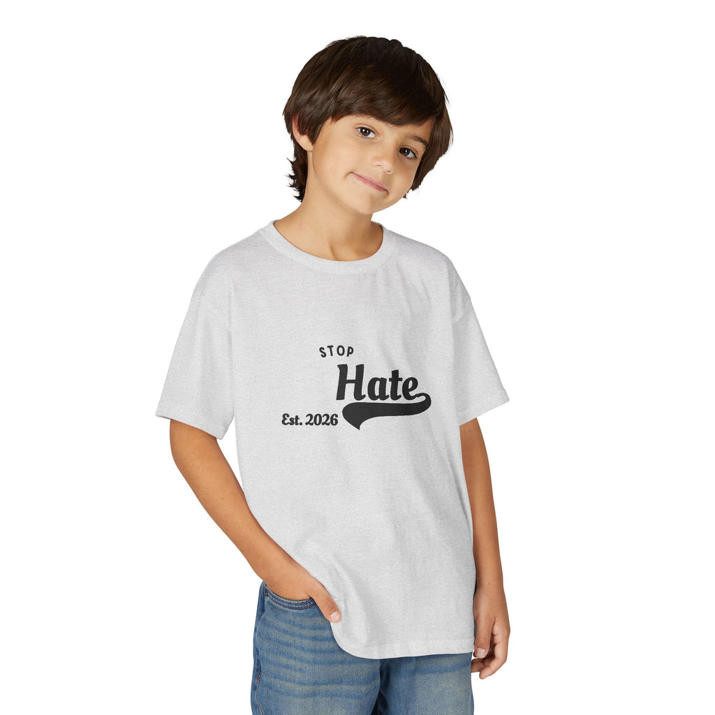 Youth T-Shirt — "Stop Hate Est. 2020" Graphic Tee