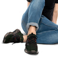 Men's Mesh Sneakers — Lightweight Breathable Athletic Shoes with Script Pattern
