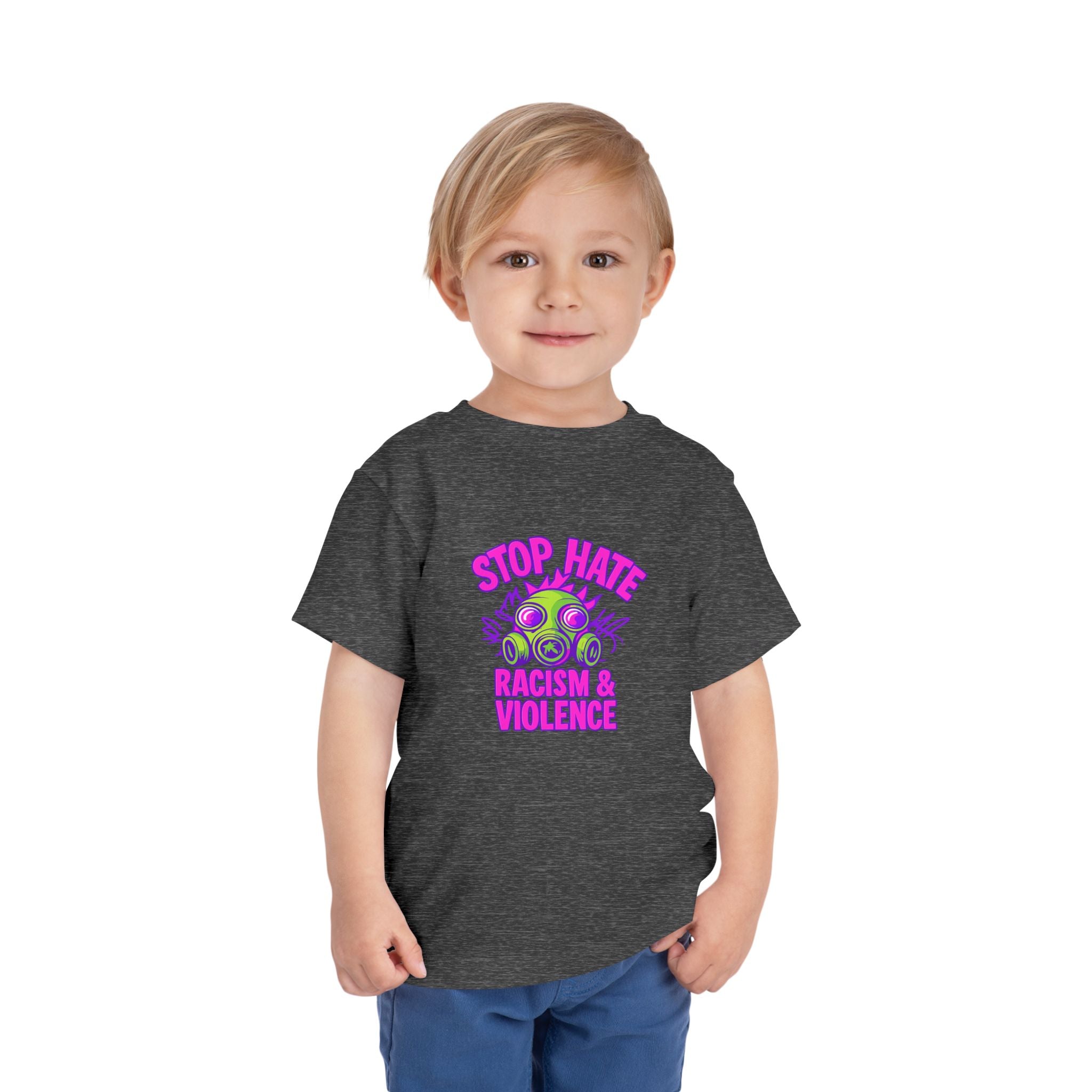 Stop Hate Toddler Tee – "Stop Hate Racism & Violence" Graphic
