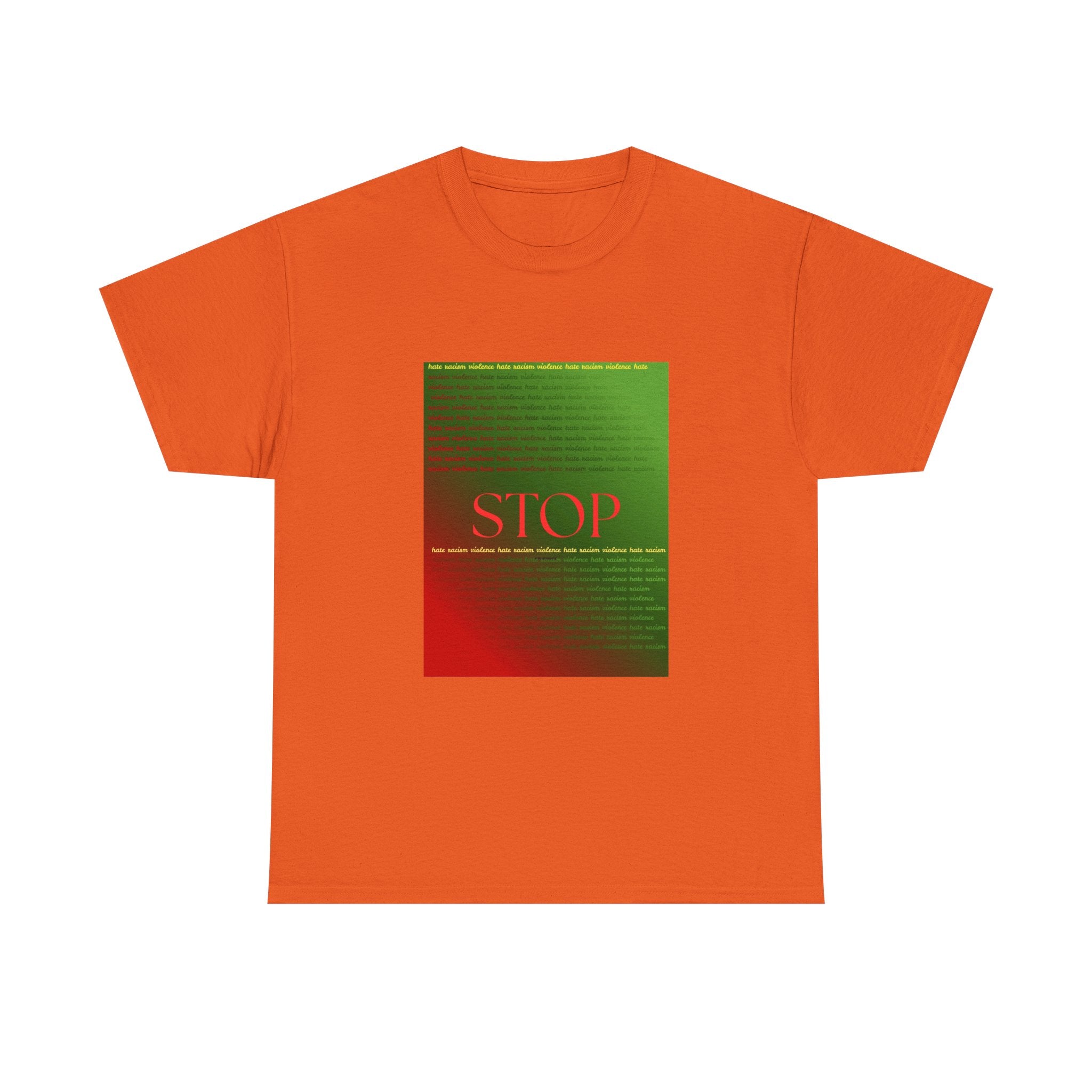 STOP Graphic Tee — Red & Green Gradient Statement T‑Shirt