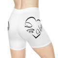 No Hate Heart Biker Shorts — Women's Anti-Hate Activewear