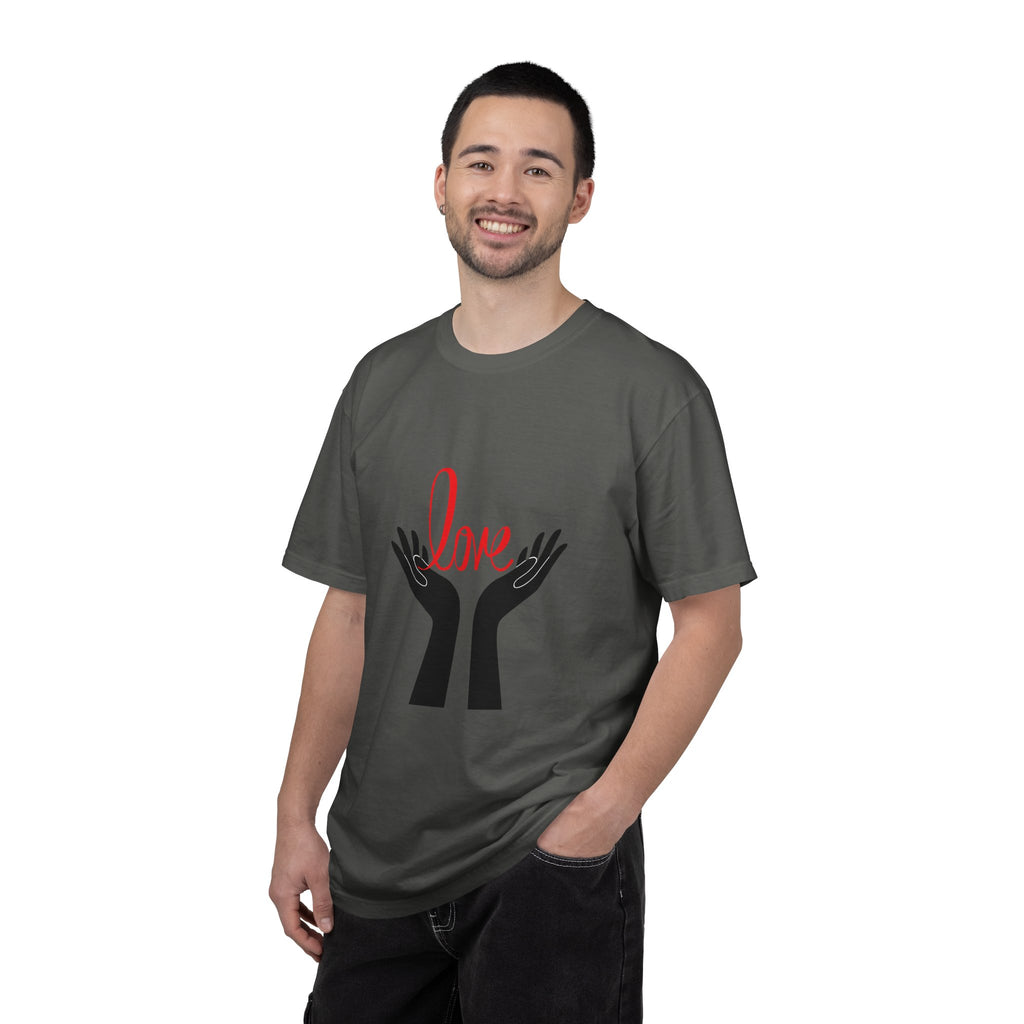 Love Hands T-Shirt — Minimalist Heart Hands Graphic Tee