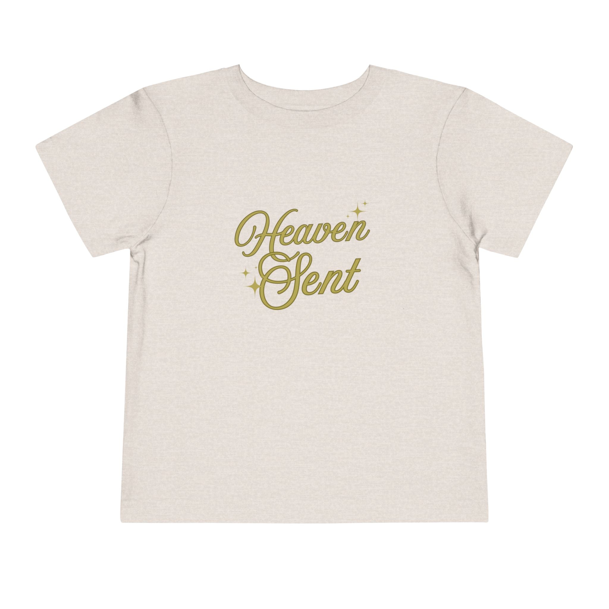 Heaven Sent Toddler Tee — Gold Script Baby Shirt