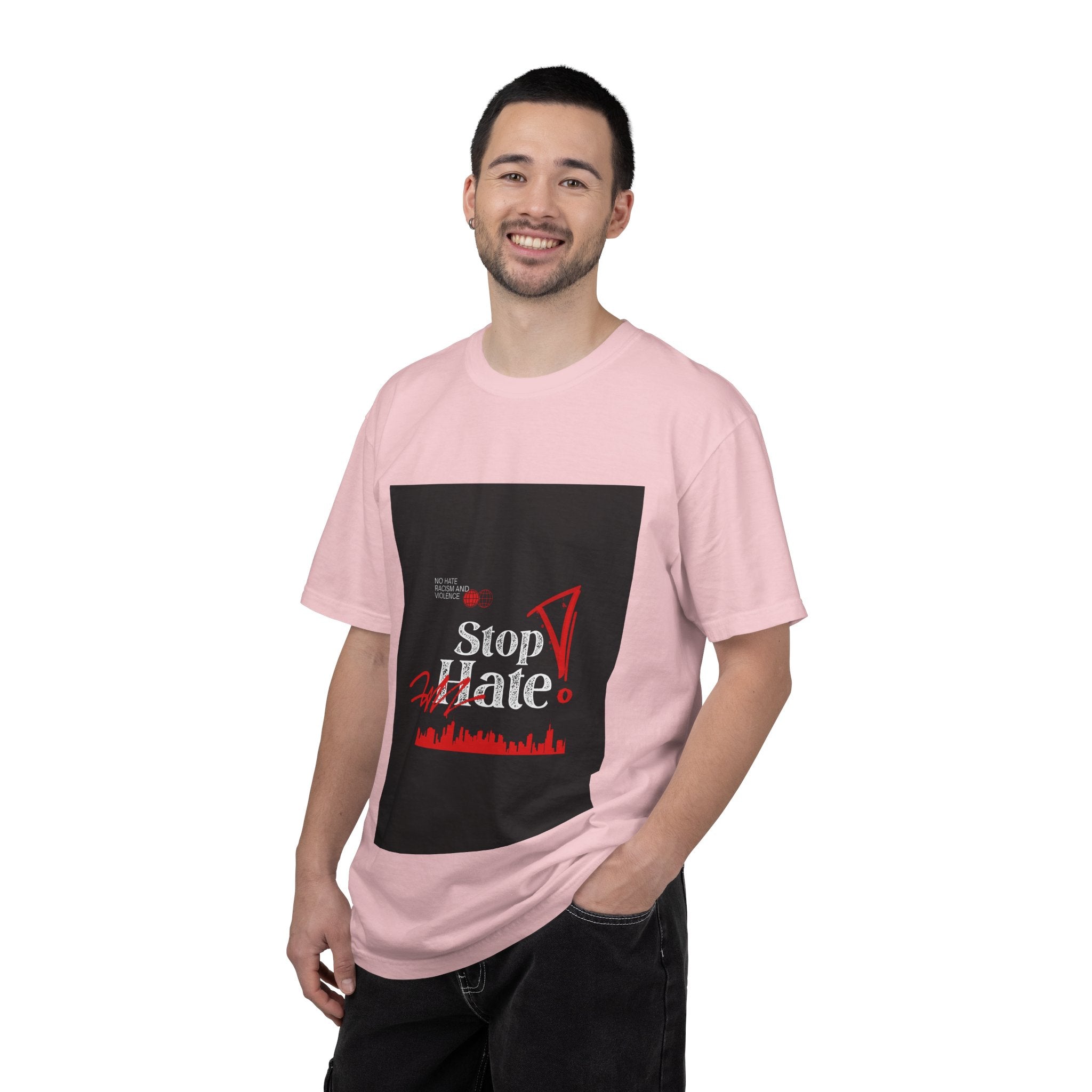 Stop Hate T-Shirt — Anti-Hate Protest Tee with Megaphone Graphic