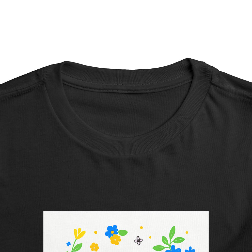 Toddler Tee — "Stop Hate, Racism, and Violence" Floral Anti-Racism Kids Shirt