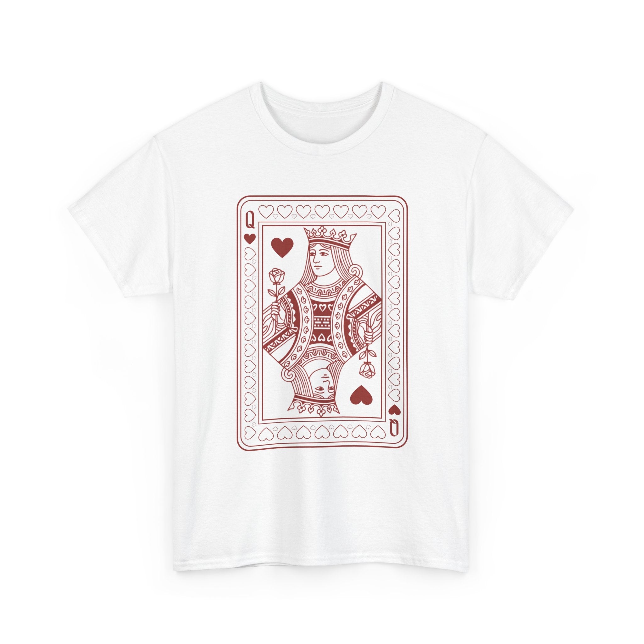 Queen of Hearts T-Shirt — Vintage Playing Card Graphic Tee