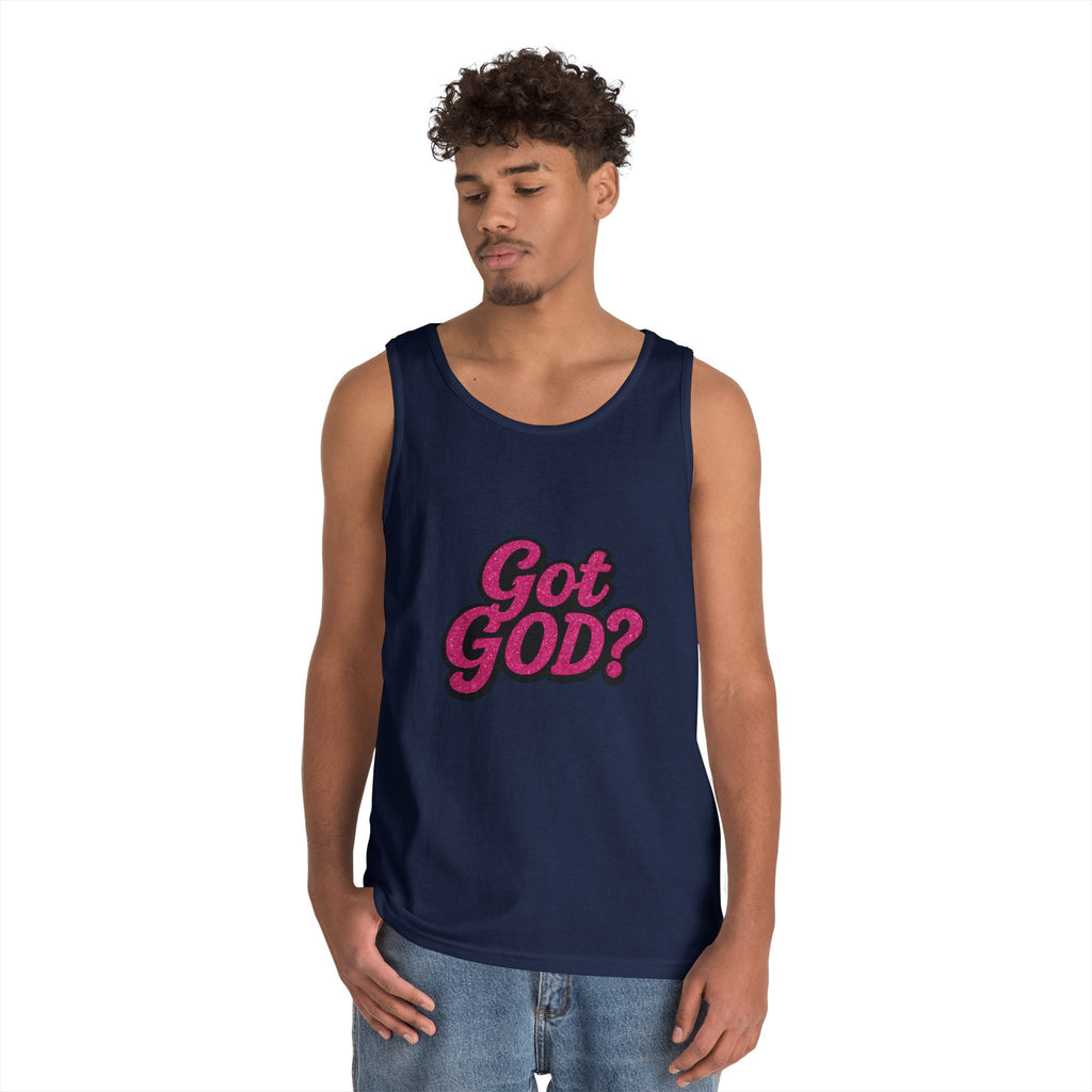 Got God? Pink Retro Graphic Tank Top — Christian Faith Statement Tee