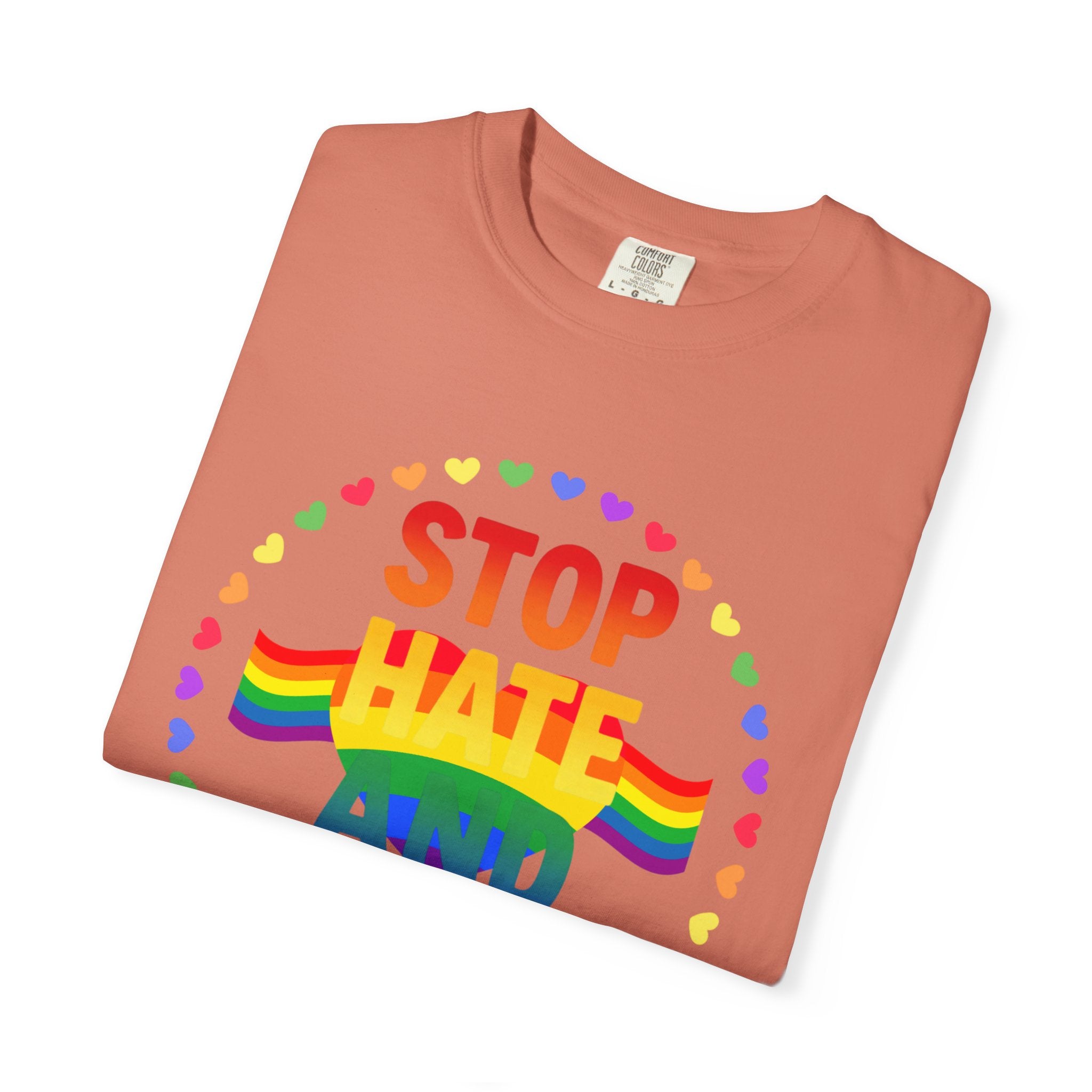Stop Hate and Racism Rainbow T-Shirt