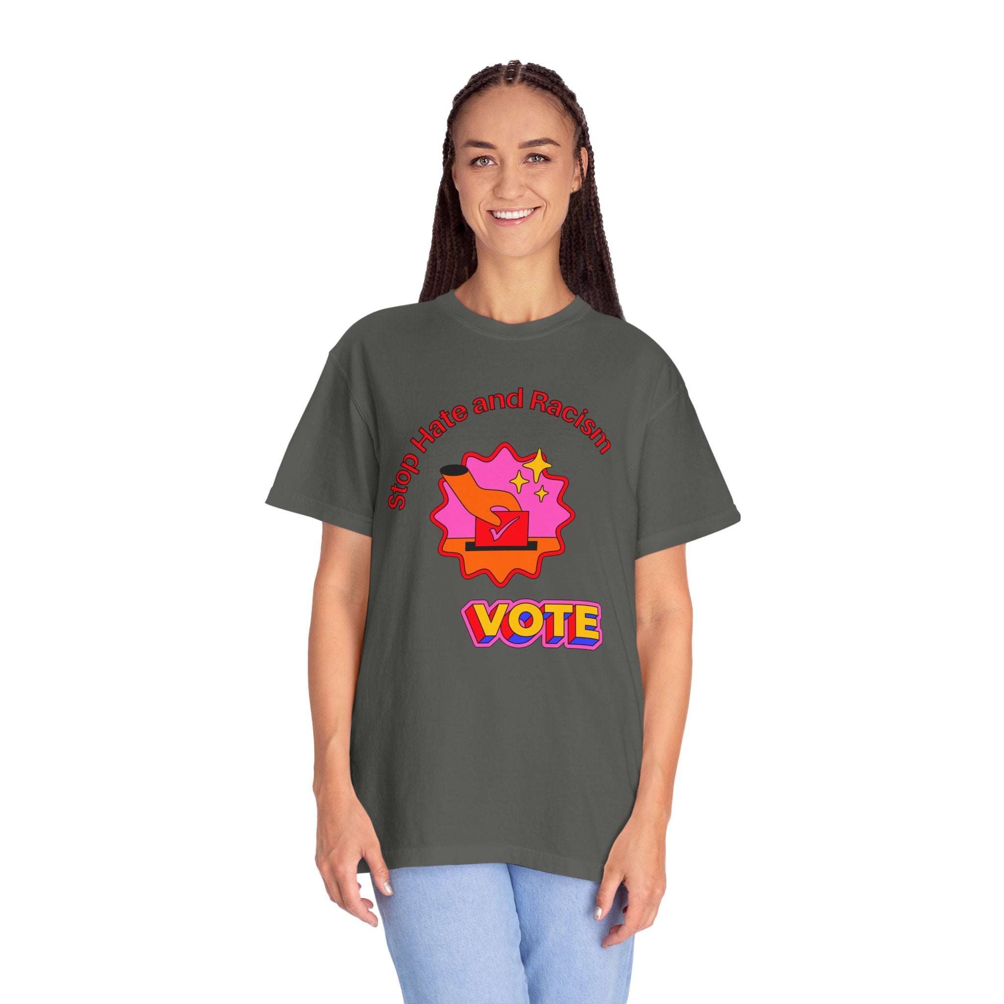 Vote: Stop Hate and Racism Graphic T-Shirt