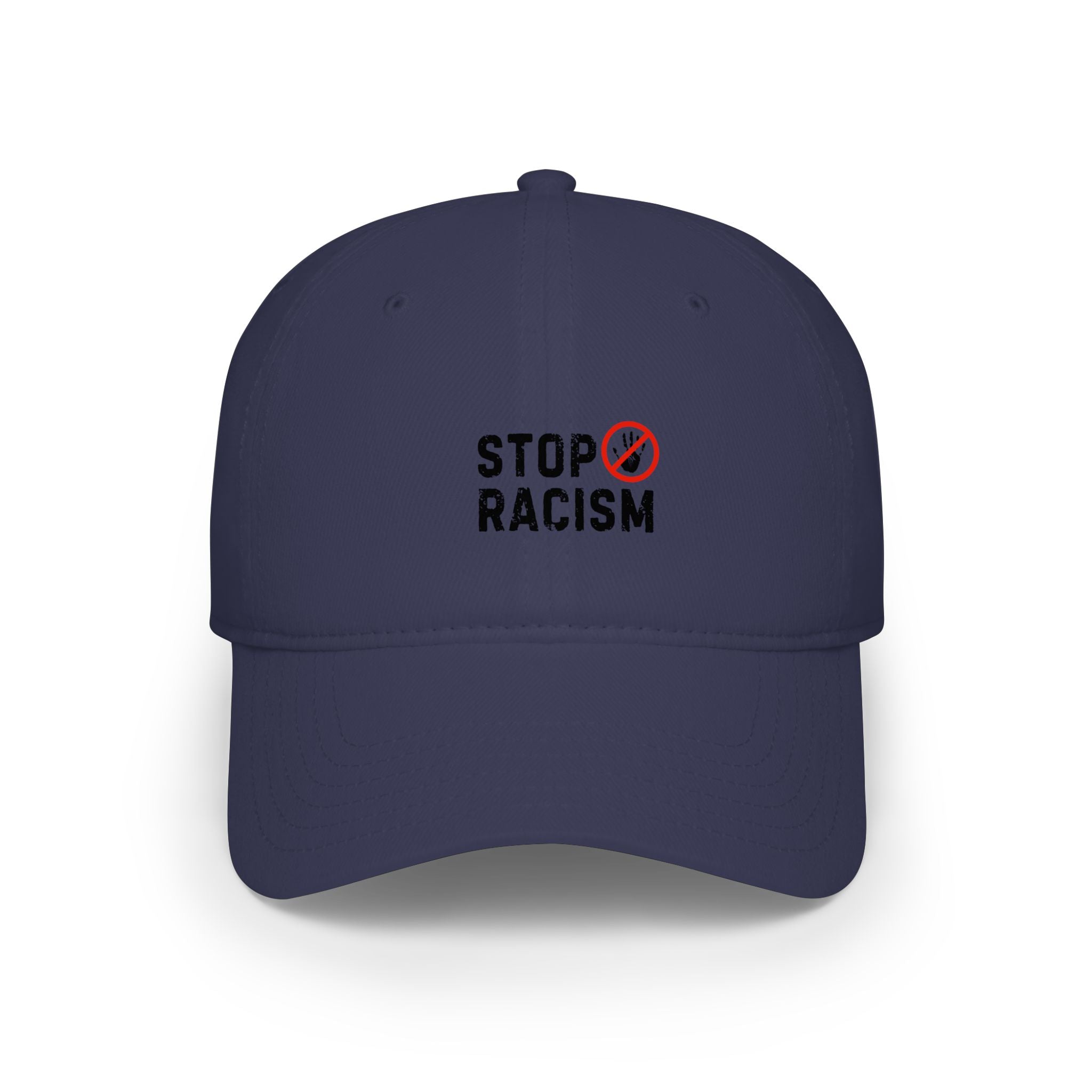 Stop Racism Baseball Cap – Red Low Profile Anti-Racism Hat