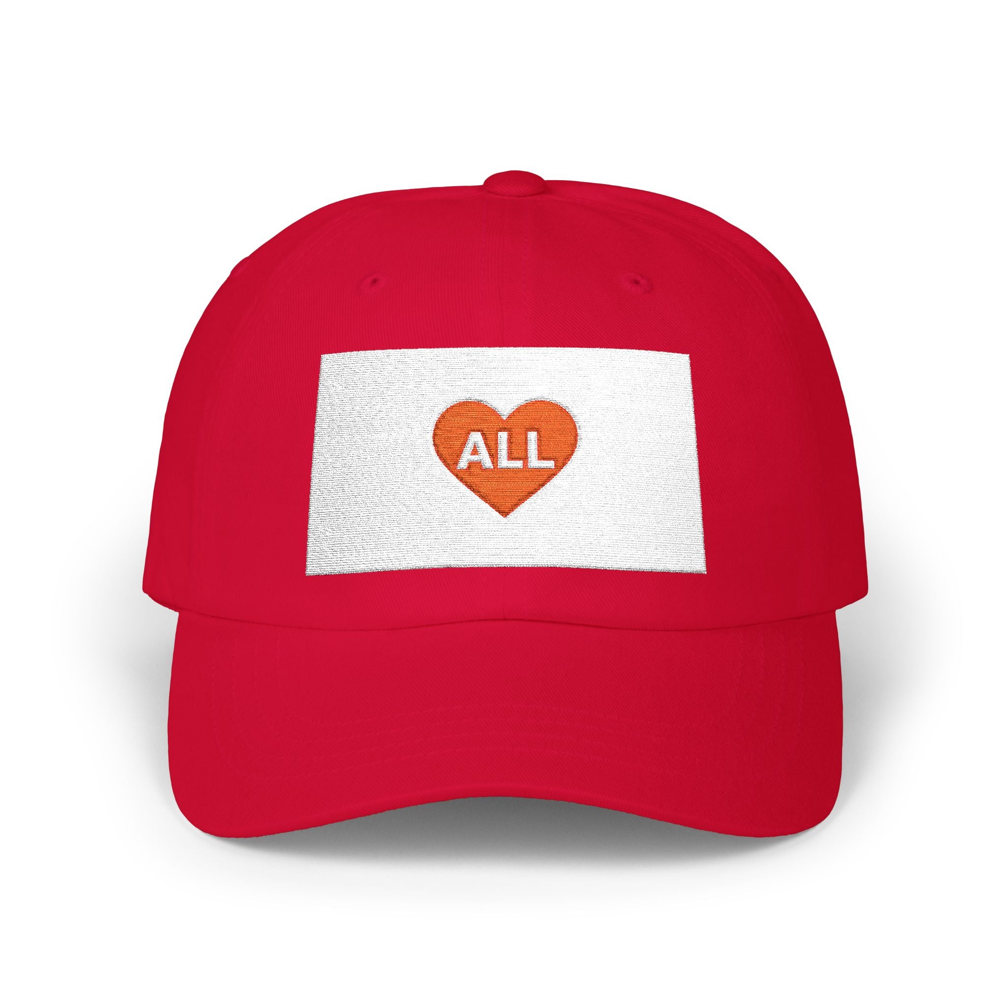 Dad Cap — Red Heart "ALL" Embroidered Baseball Hat